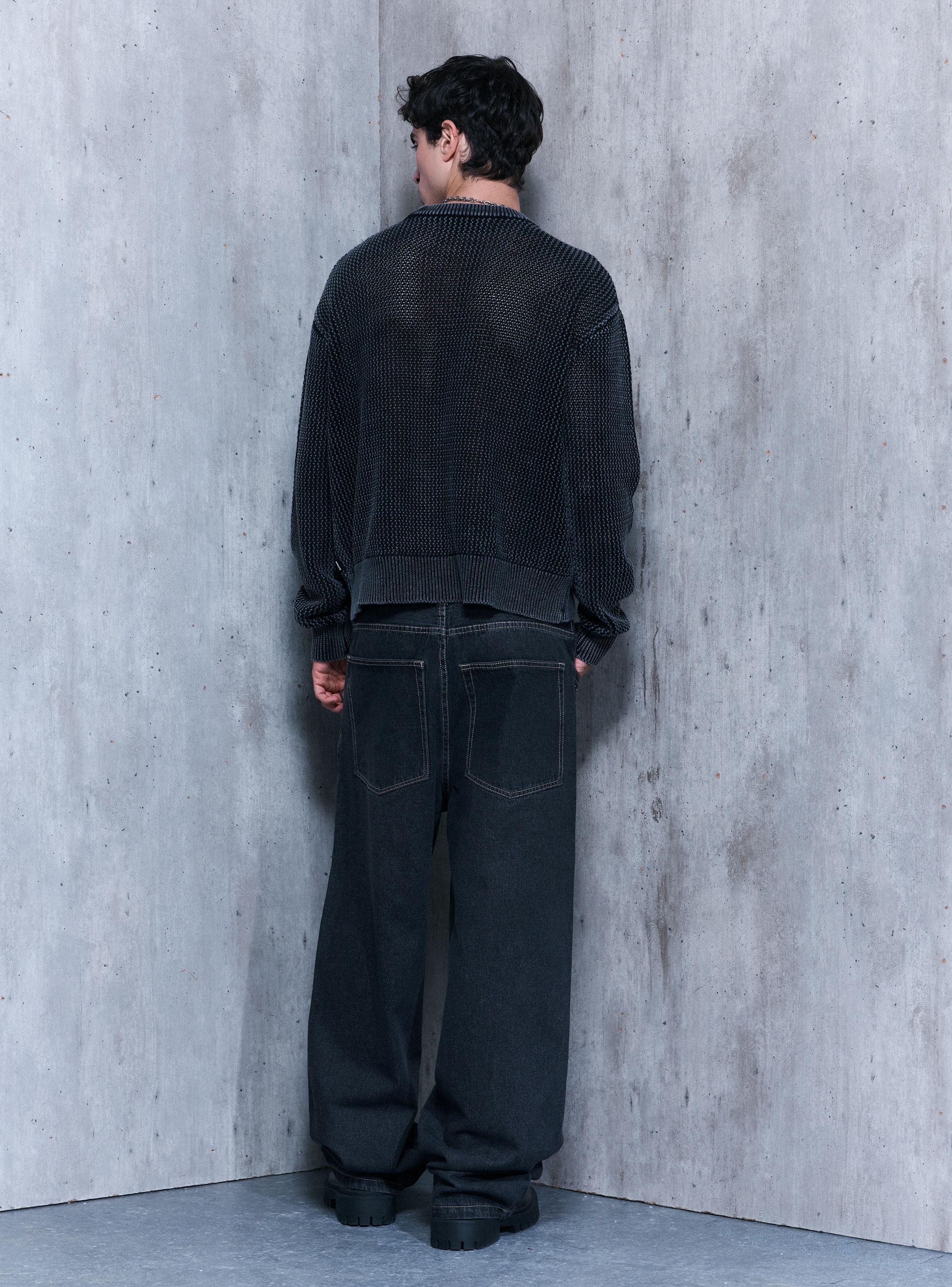 Sweater Calado y Deslavado-5