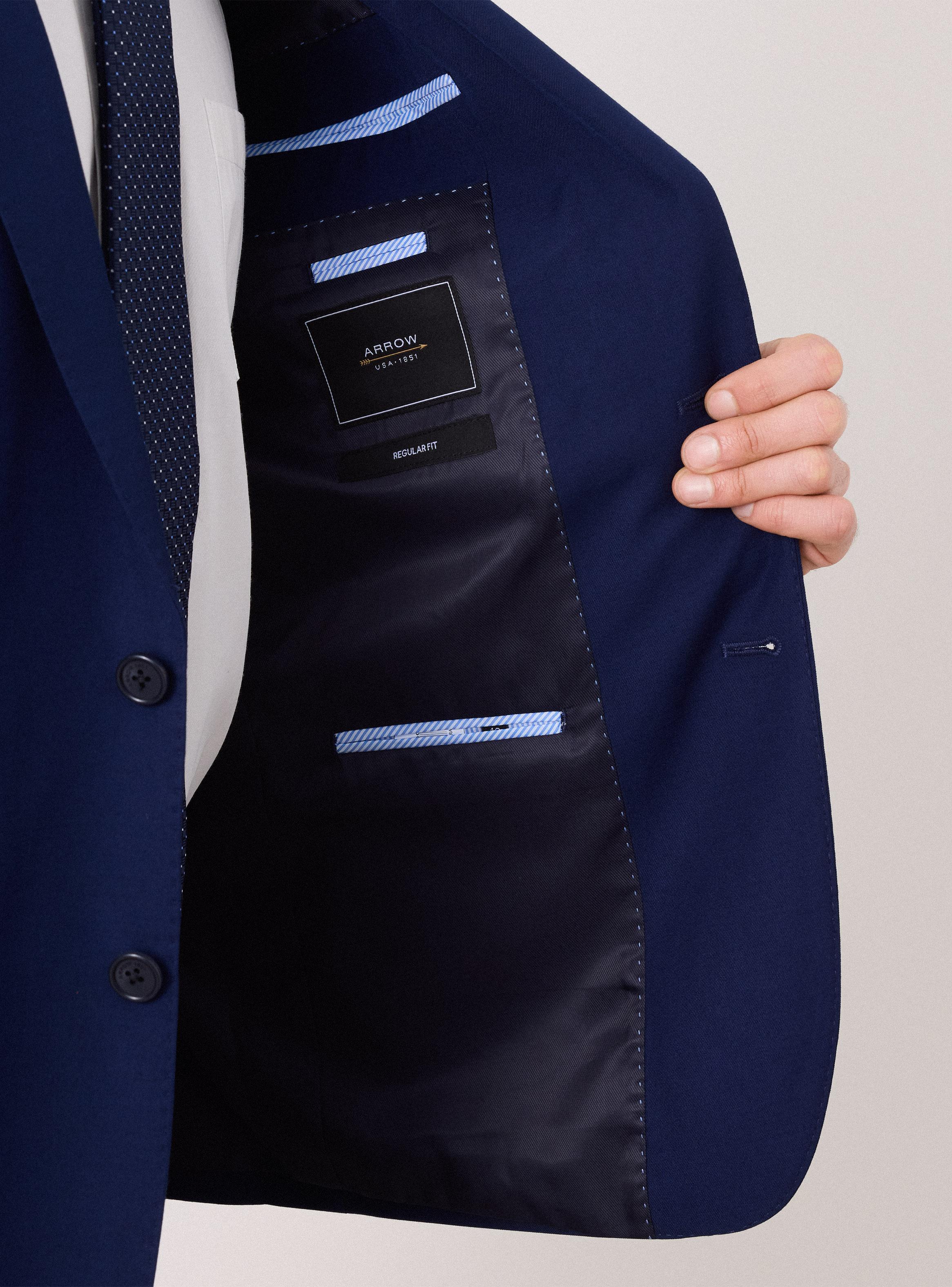 Traje Recto Lana Poliéster Liso-3