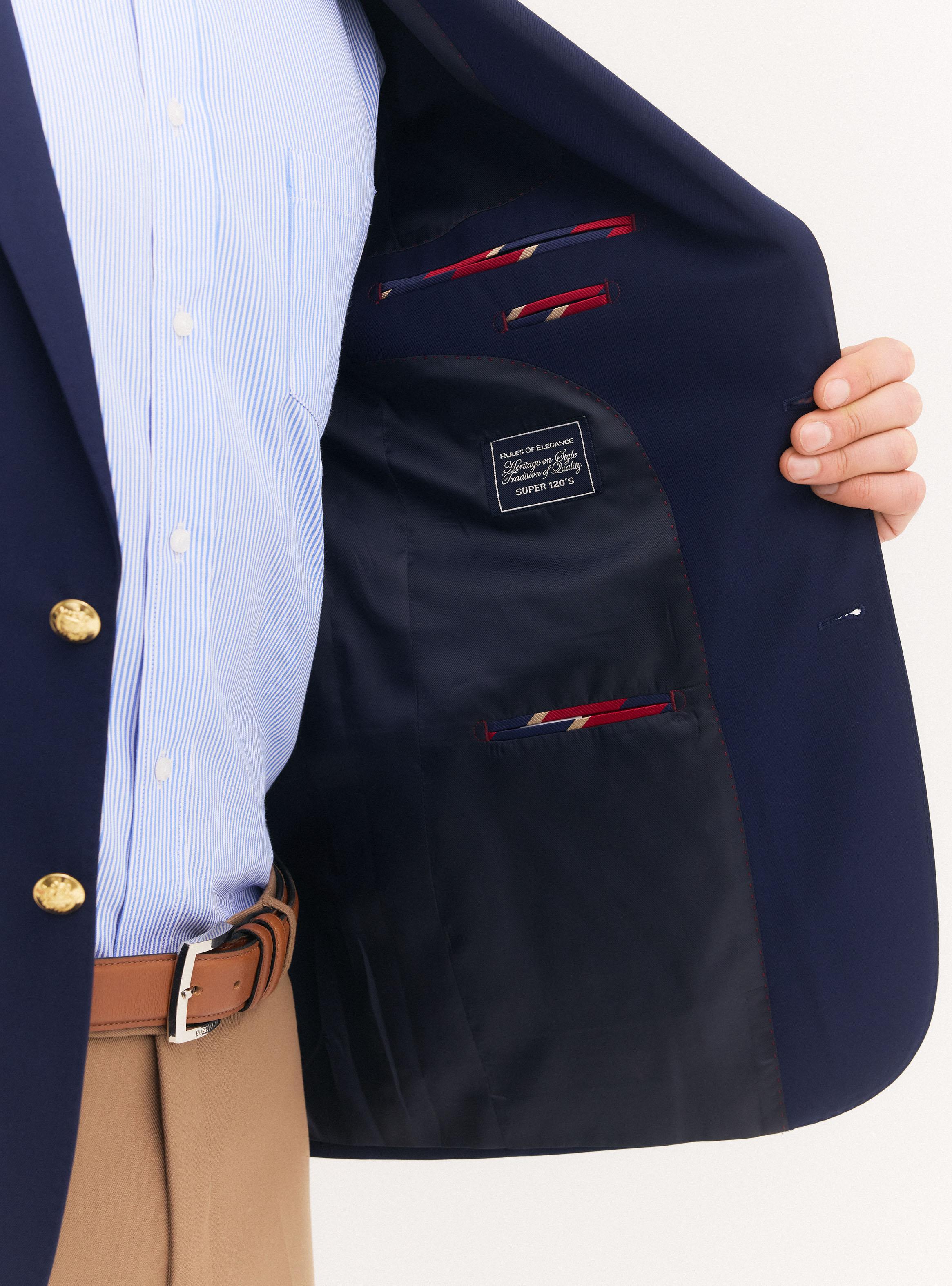 Vestón Recto Regular Fit Botones Metálicos-4