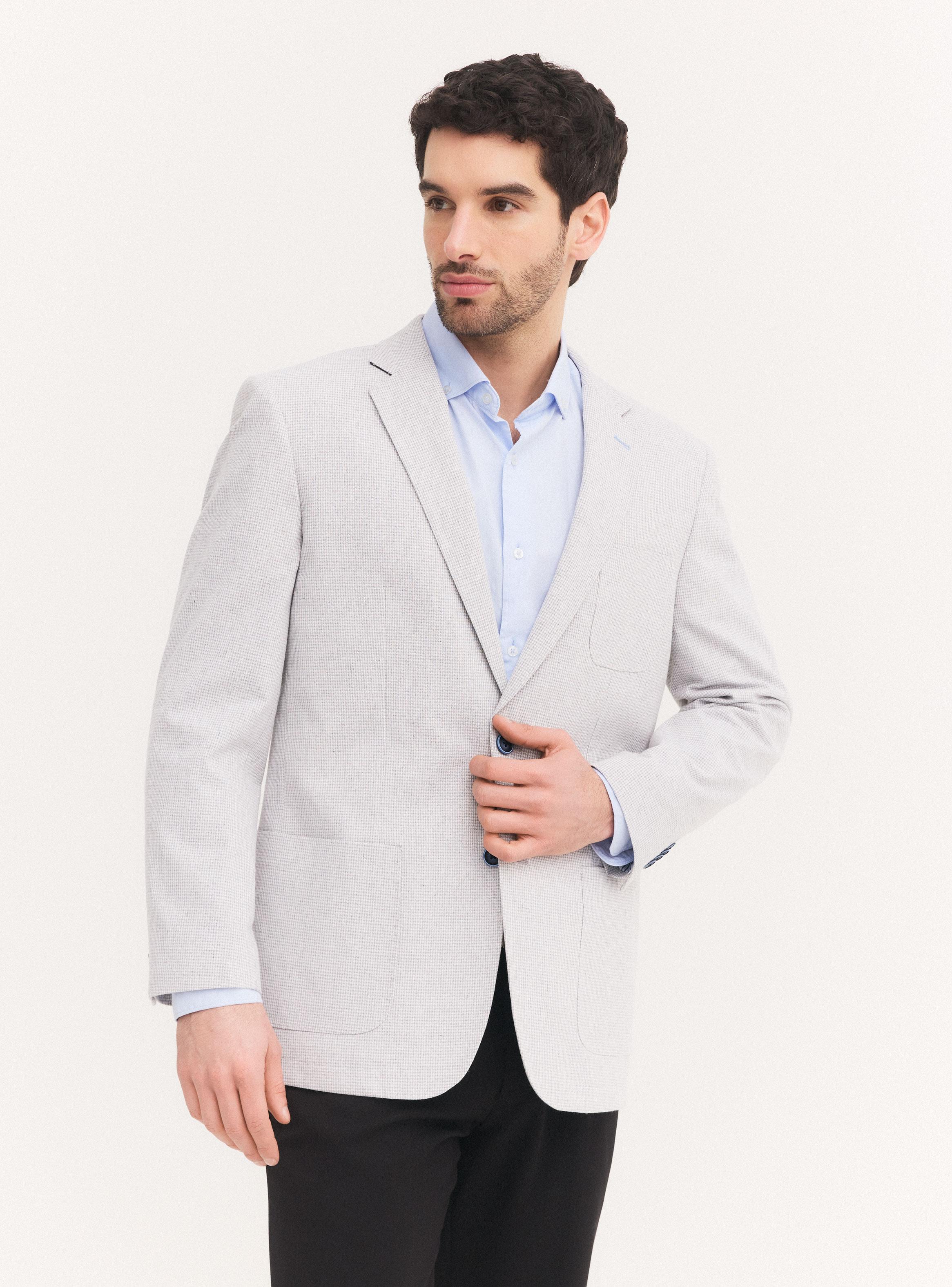 Vestón Recto Regular Fit Pie de Poll-0