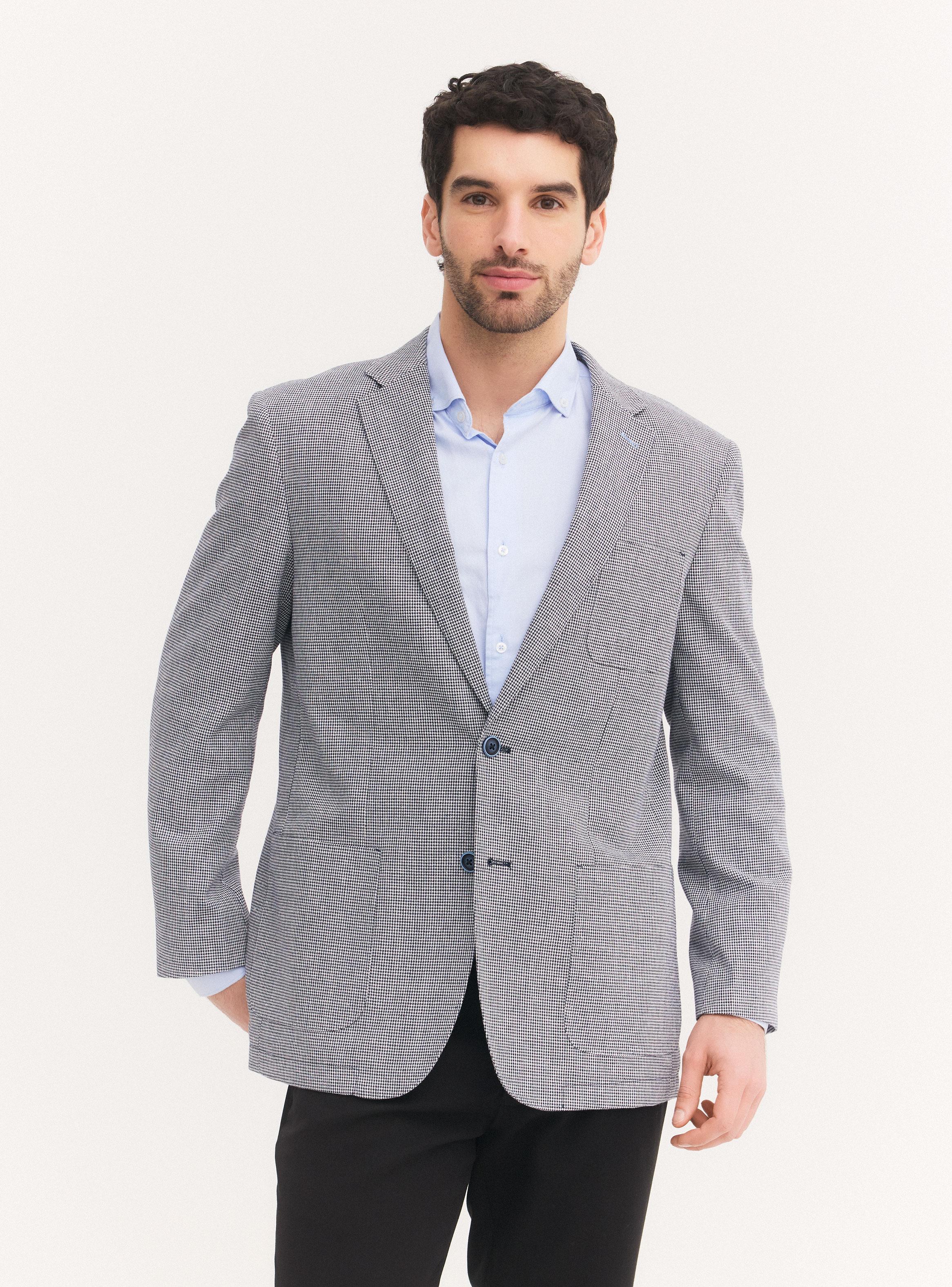 Vestón Recto Regular Fit Pie de Poll-0