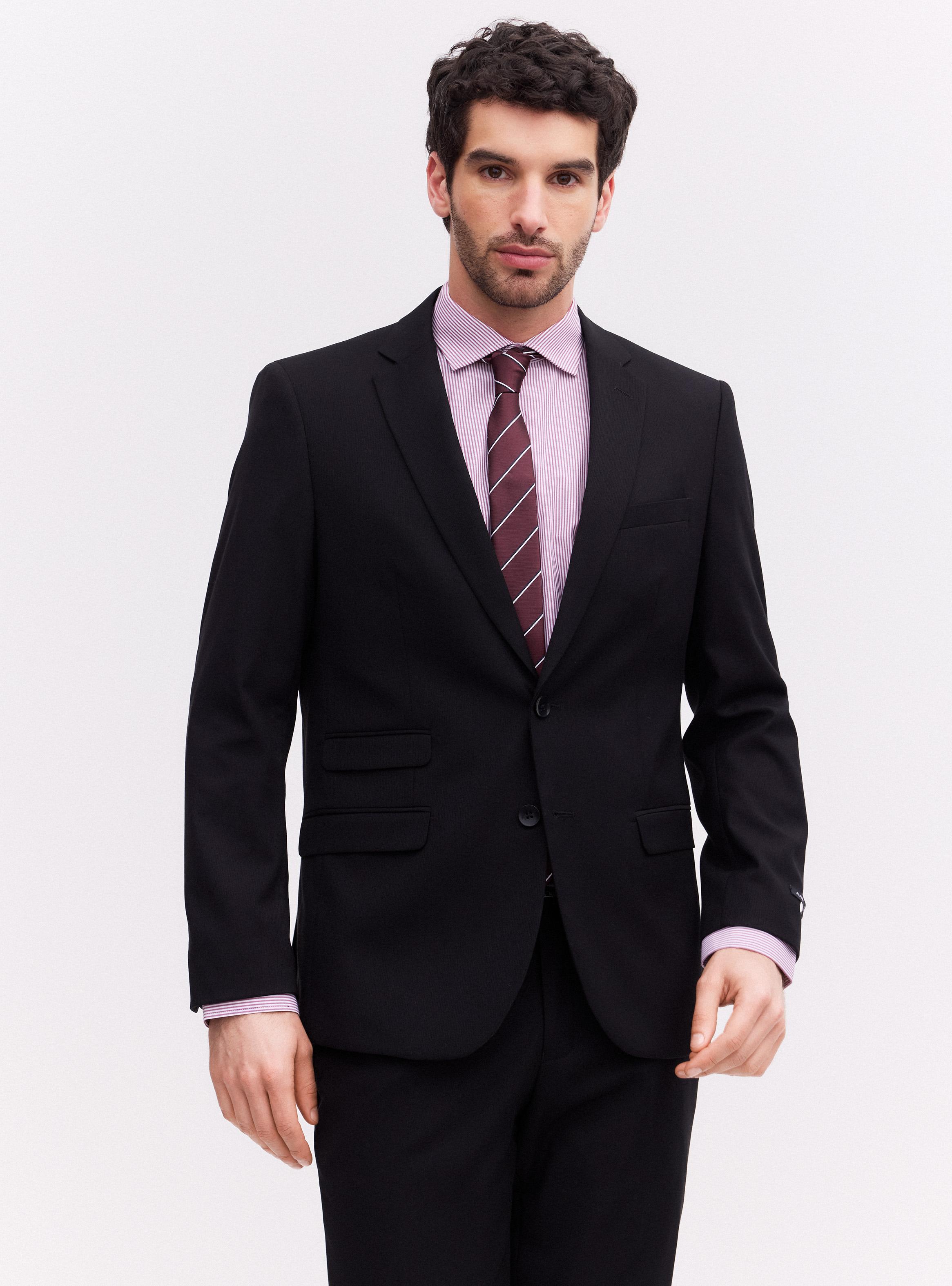 Traje Recto Textura Acanalada Slim Fit-0
