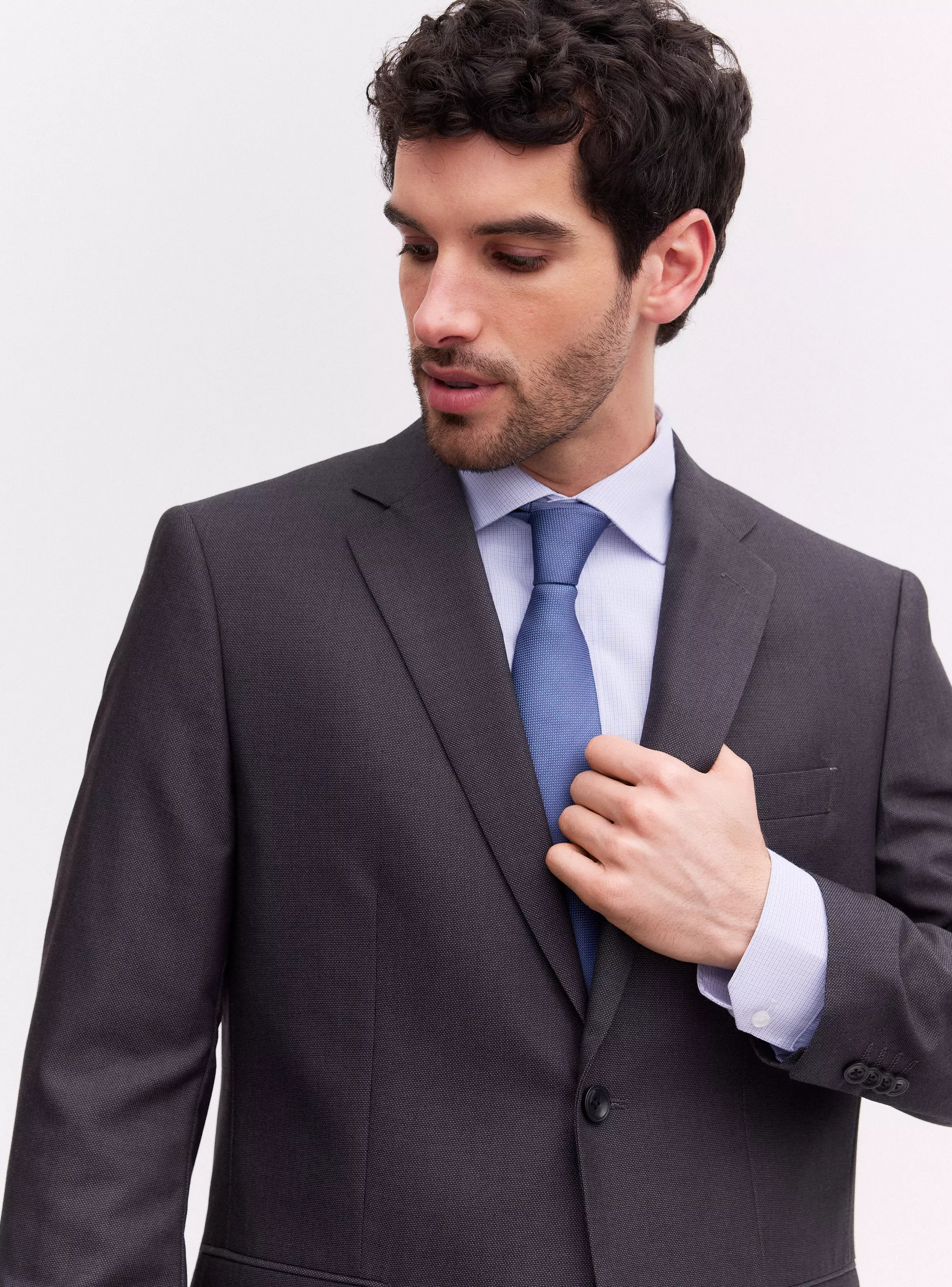 Traje Recto Regular Fit Diseño Ojo de Perdiz-2