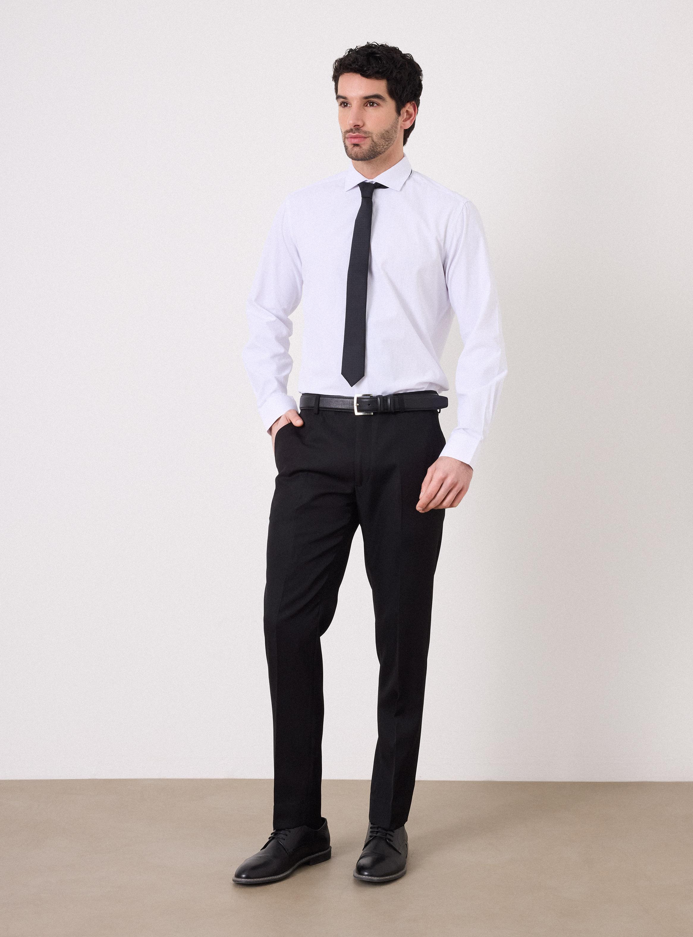 Camisa de Vestir Slim Fit Texturas y Fantasías-4