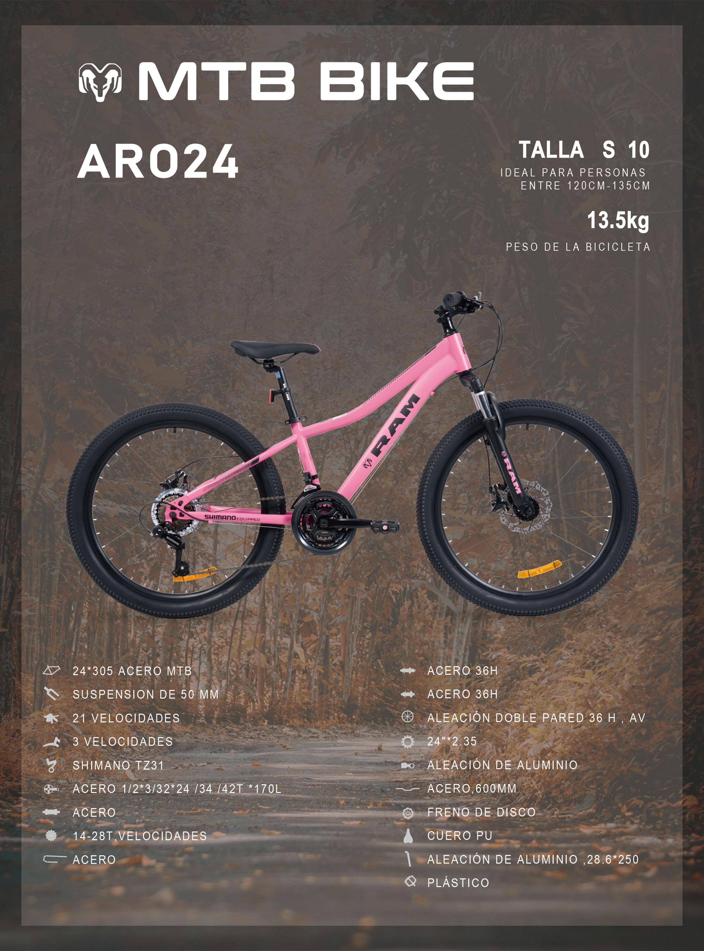 Bicicleta de Niños MTB Ram Kids Aro 24'' Niña-5
