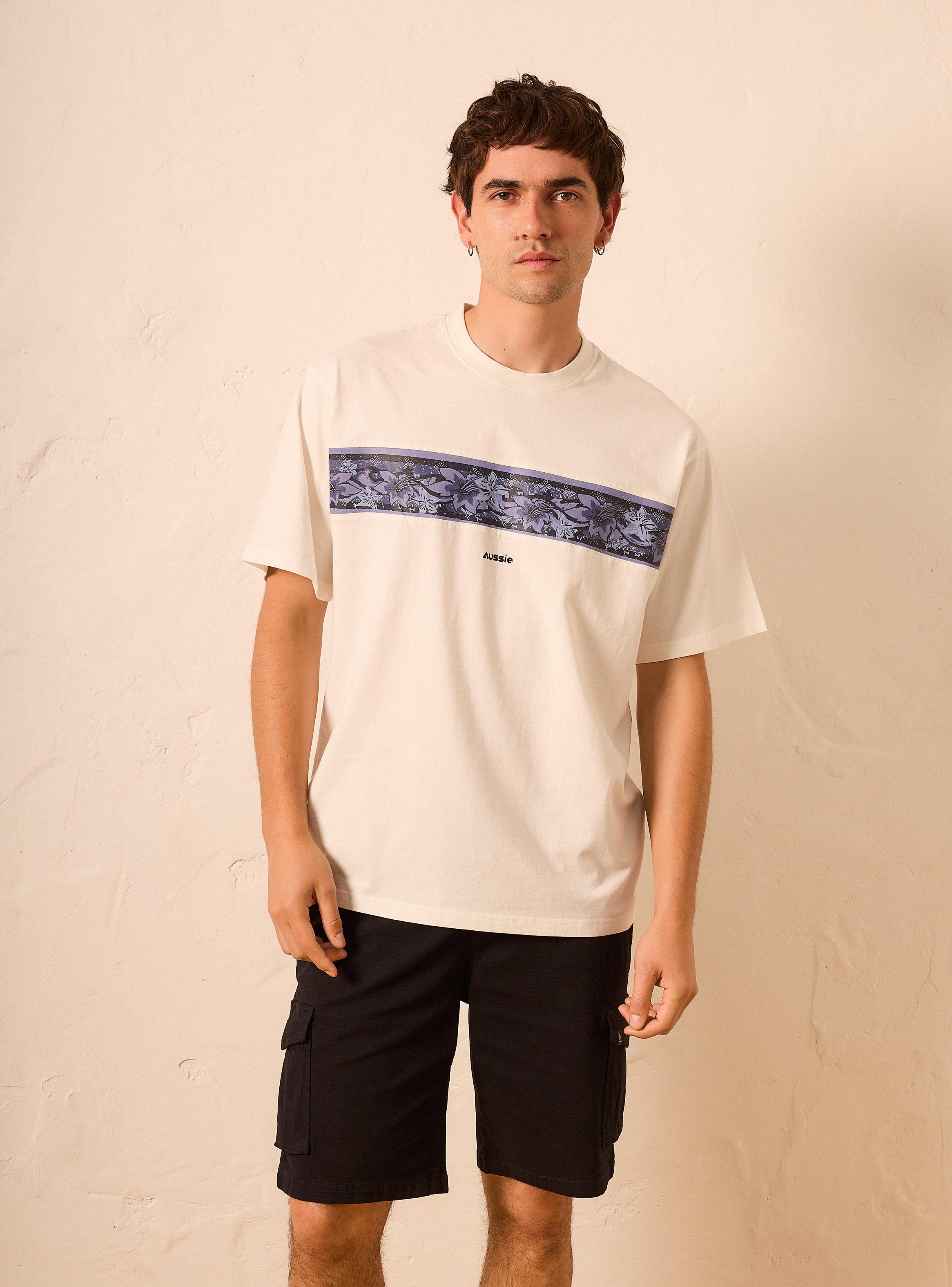 Polera Corte Delantero con Estampado-0