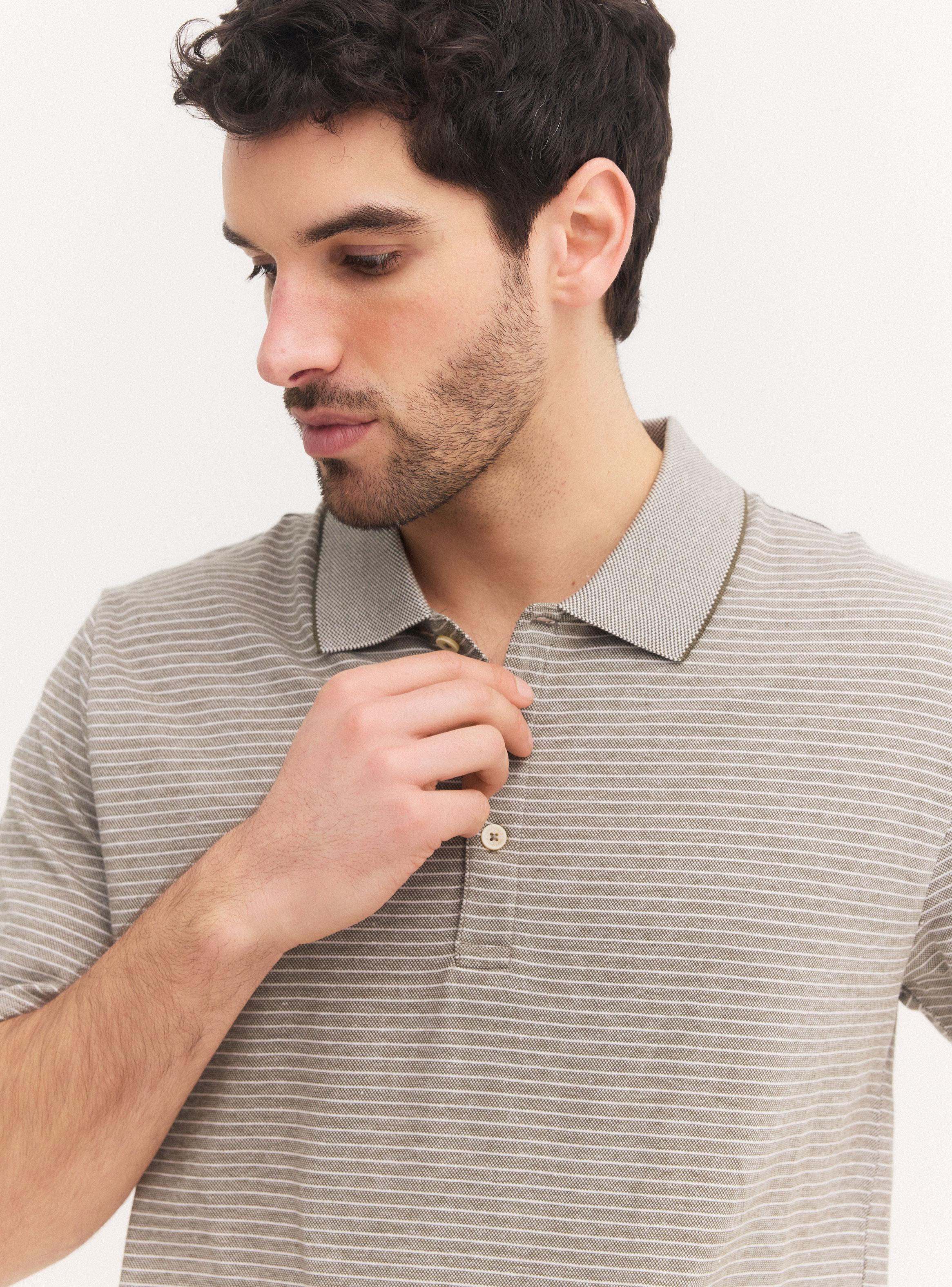 Polera Manga Corta Polo Rayas-2