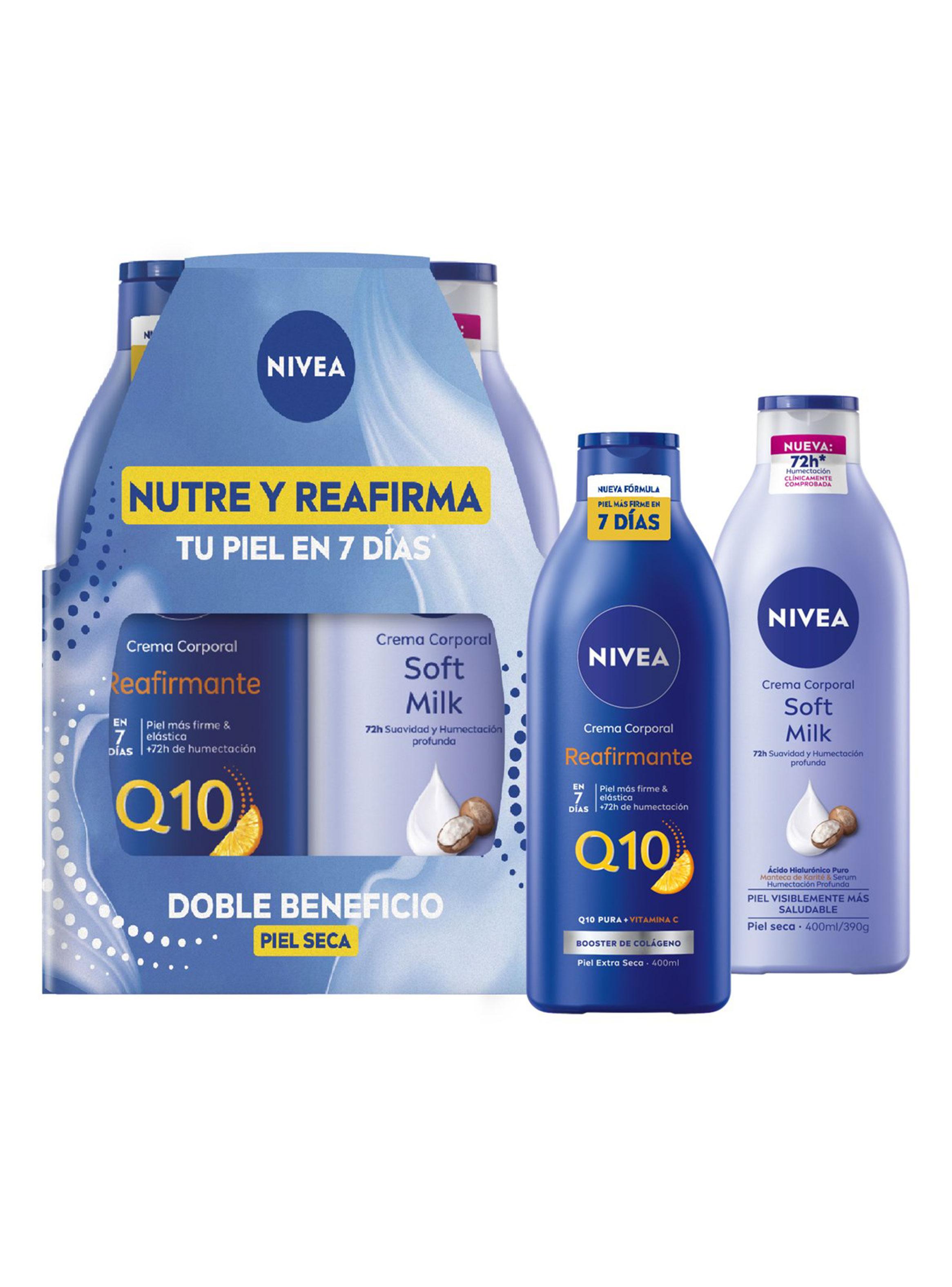 Pack Crema Corporal Soft Milk 400 ml + Milk Q10 400 ml Nivea-0