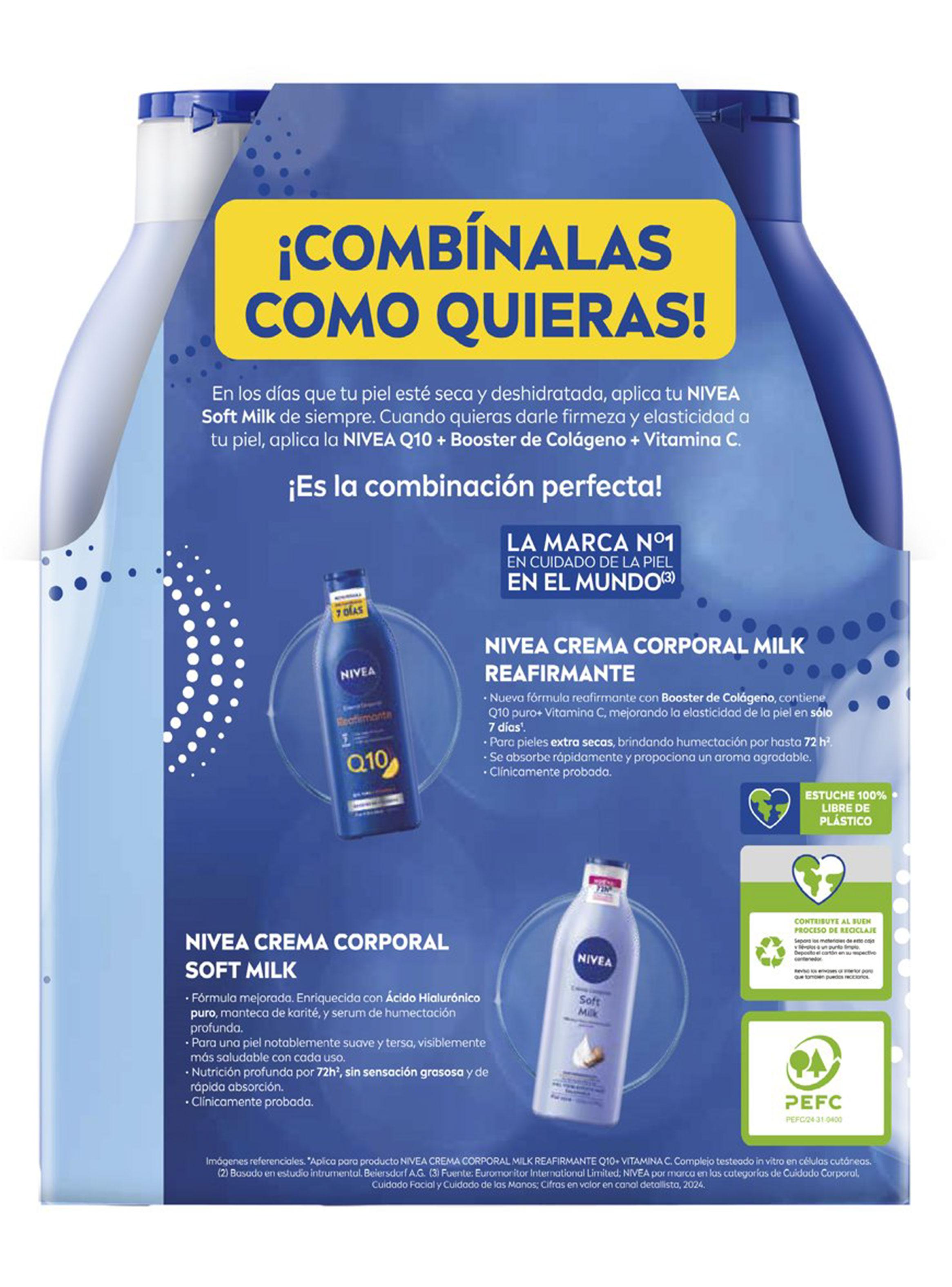 Pack Crema Corporal Soft Milk 400 ml + Milk Q10 400 ml Nivea-2