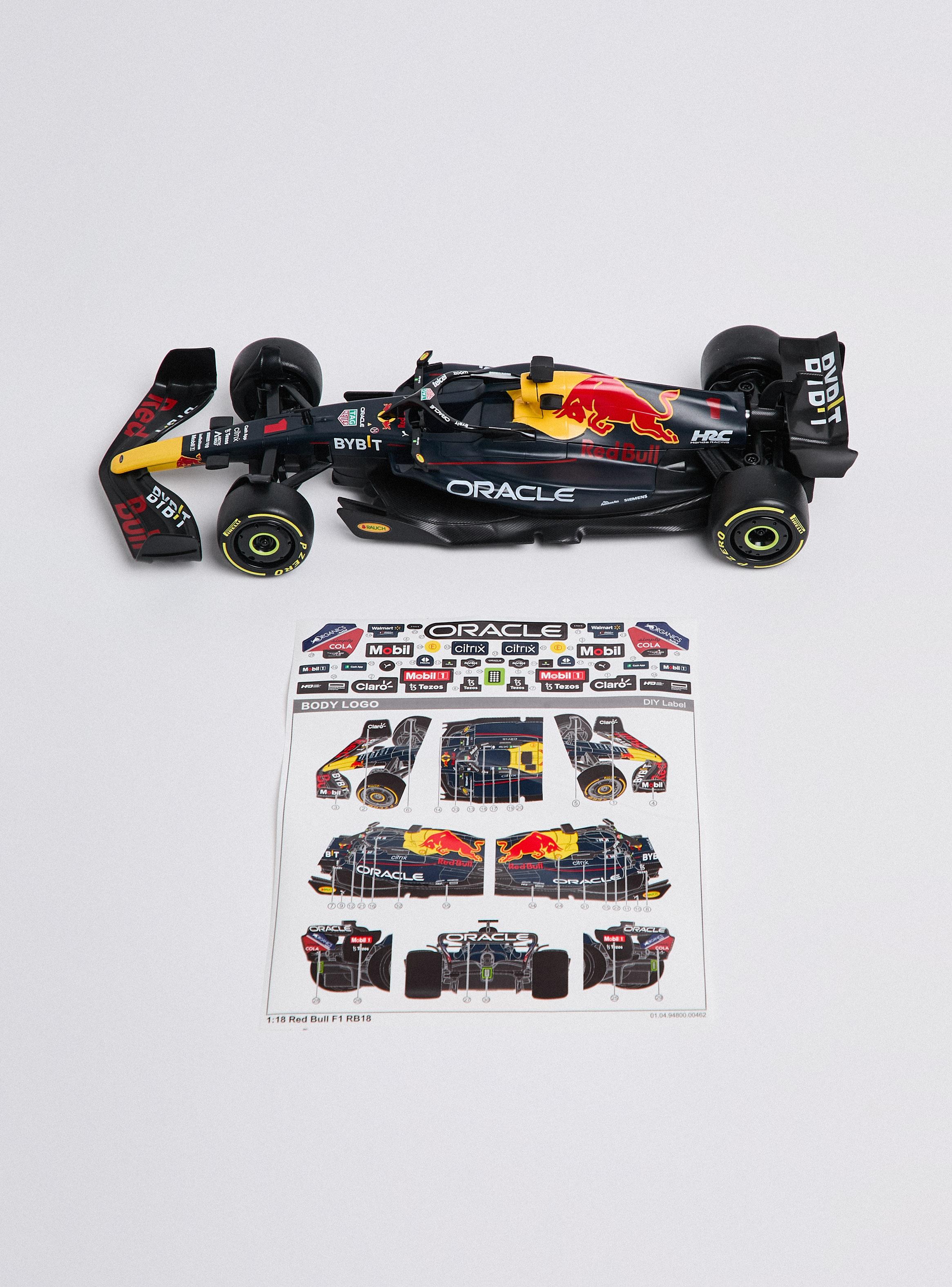 Auto a Control Remoto Oracle Red Bull Racing RB18 1:18 Azul-1