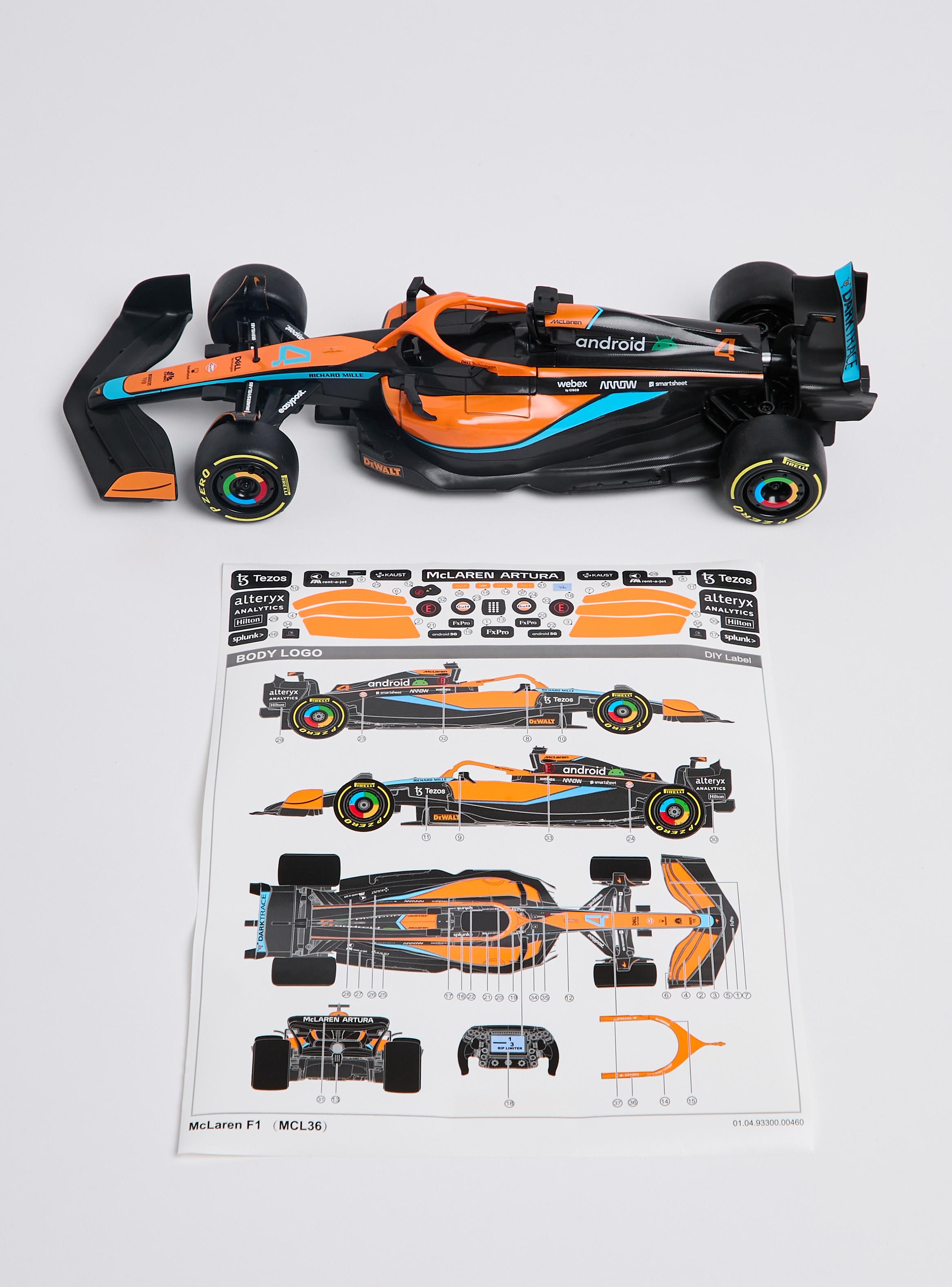 Auto a Control Remoto McLaren F1 MCL36 1:18 Naranjo-1