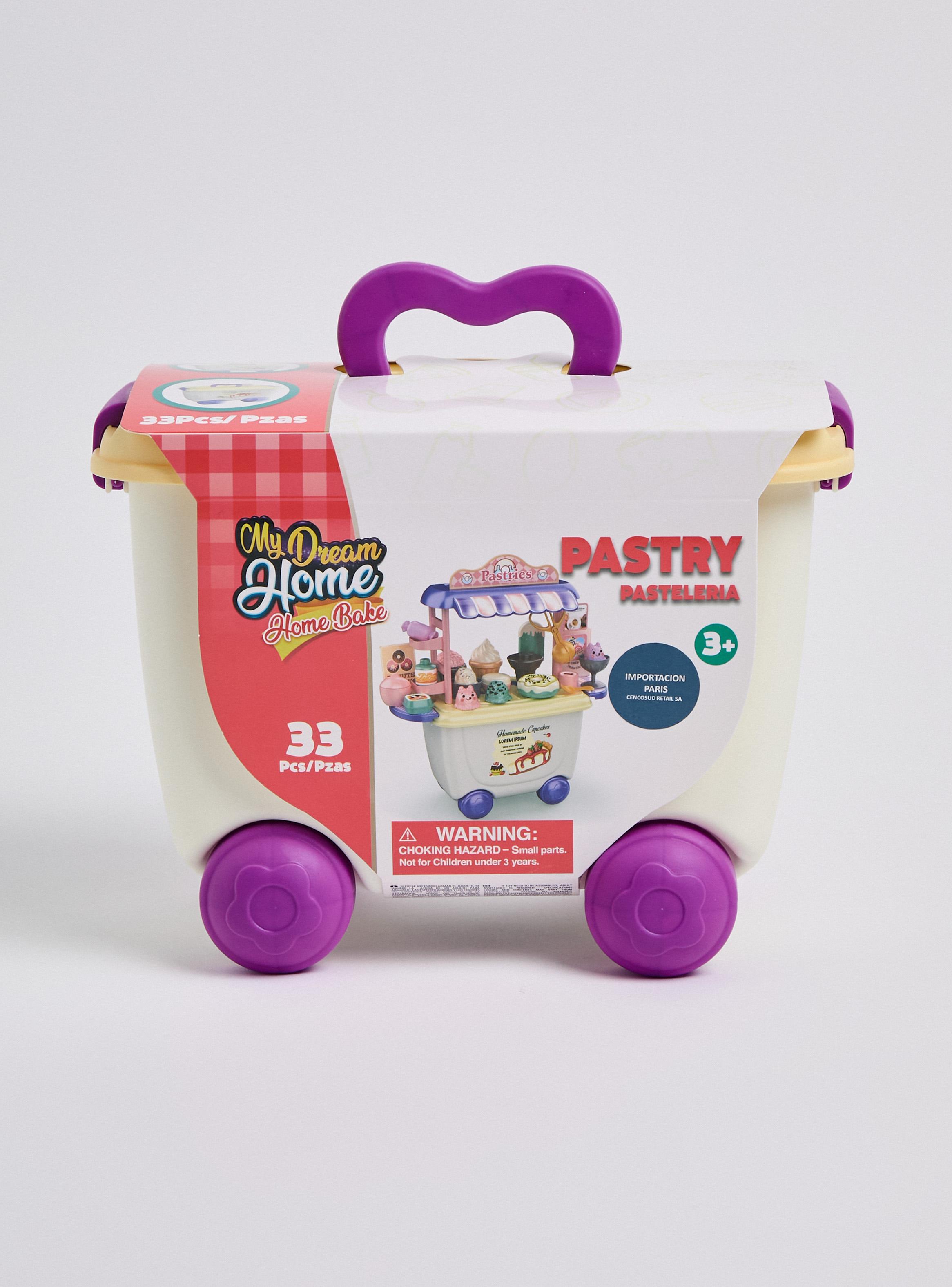 Juguete Mini Hogar Carrito de Pastelería 33 Piezas-2