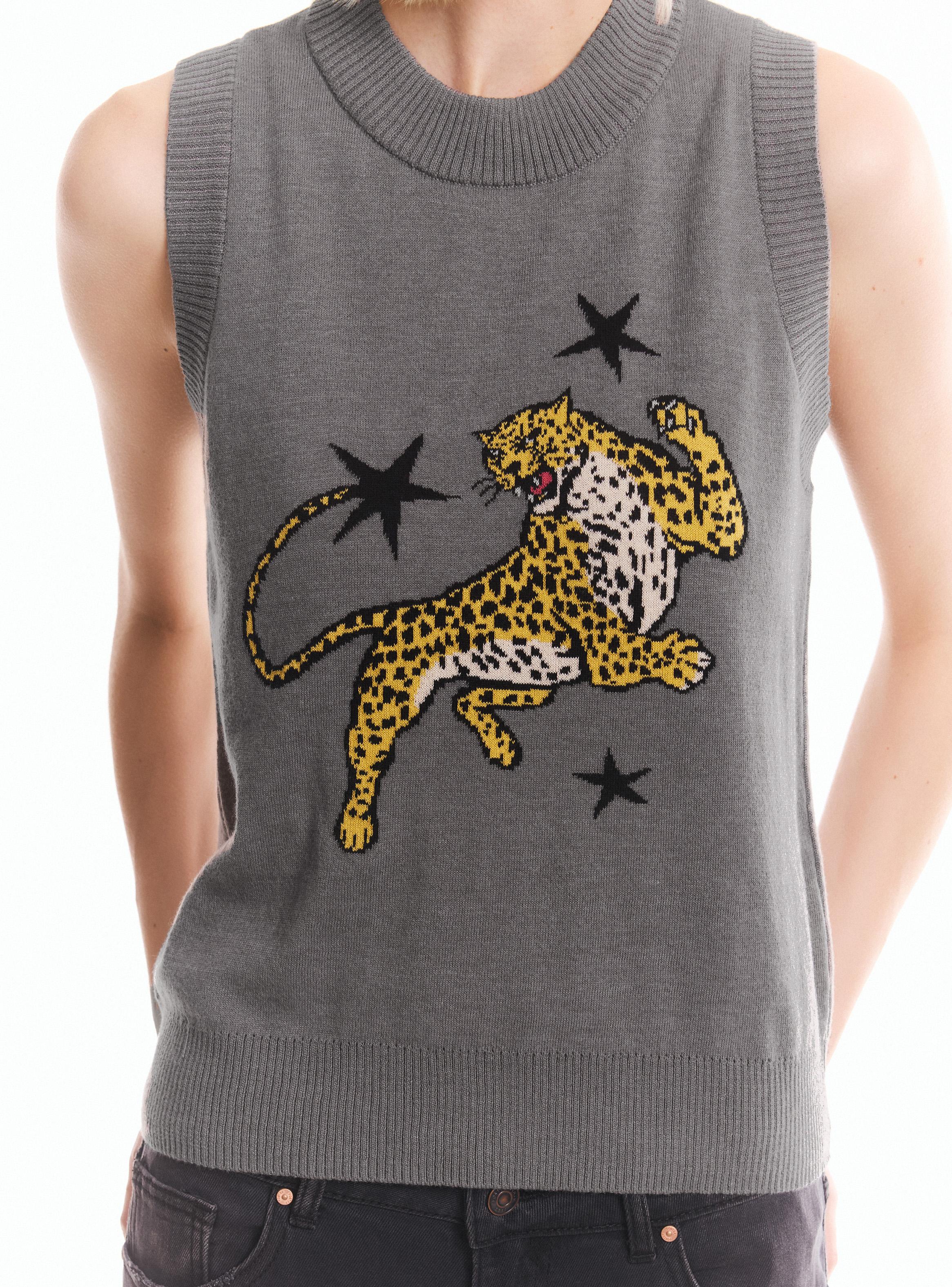 Chaleco sin Mangas Intarsia-3