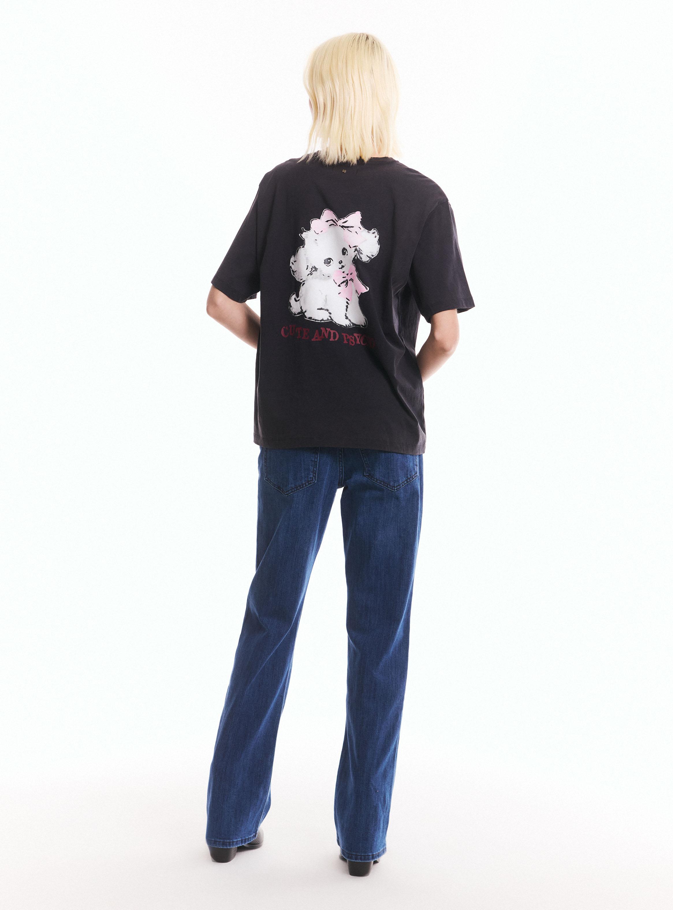 Polera Oversize Estampado Animal Espalda-5