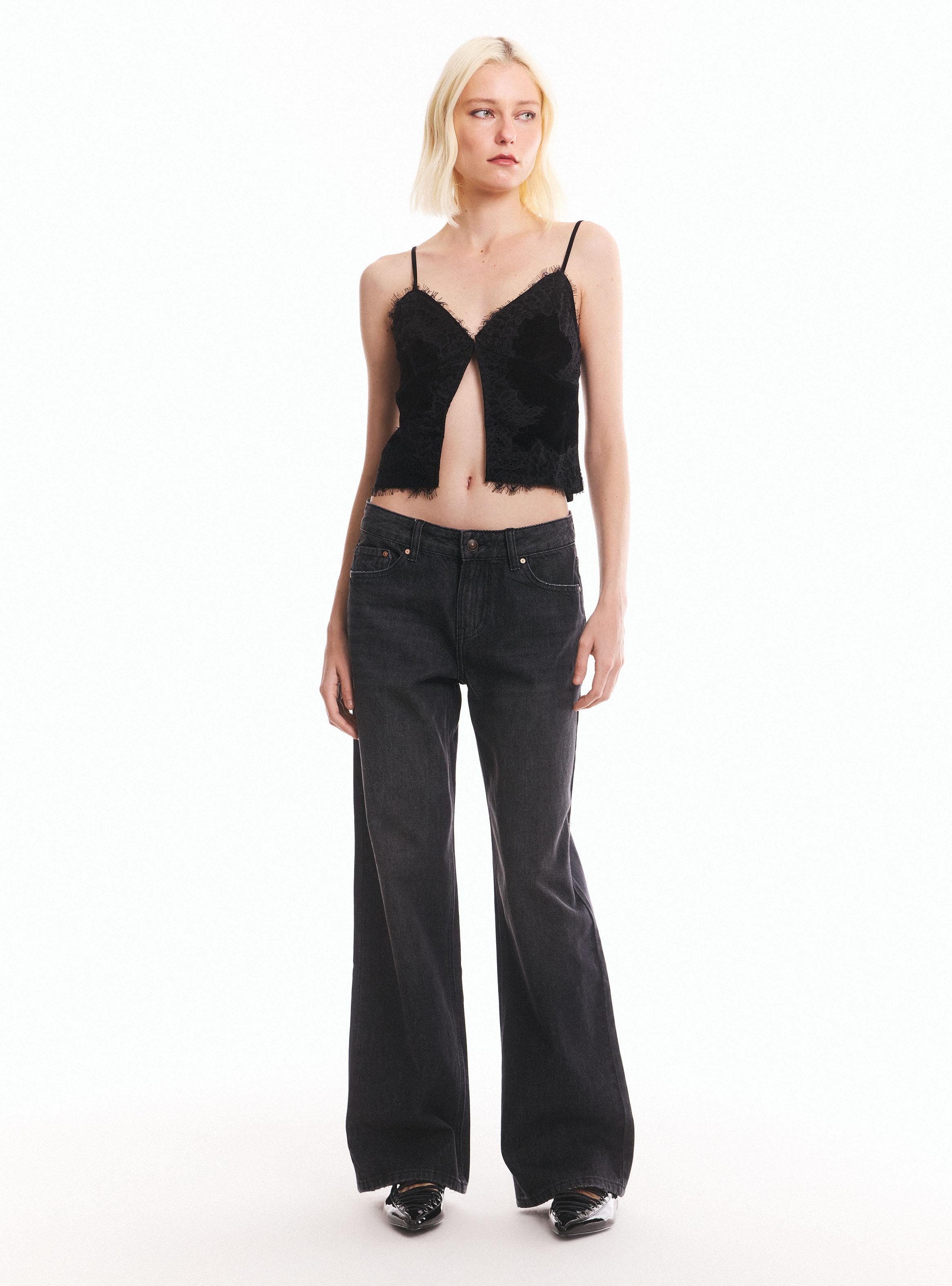 Jeans Straight Tiro Medio-4