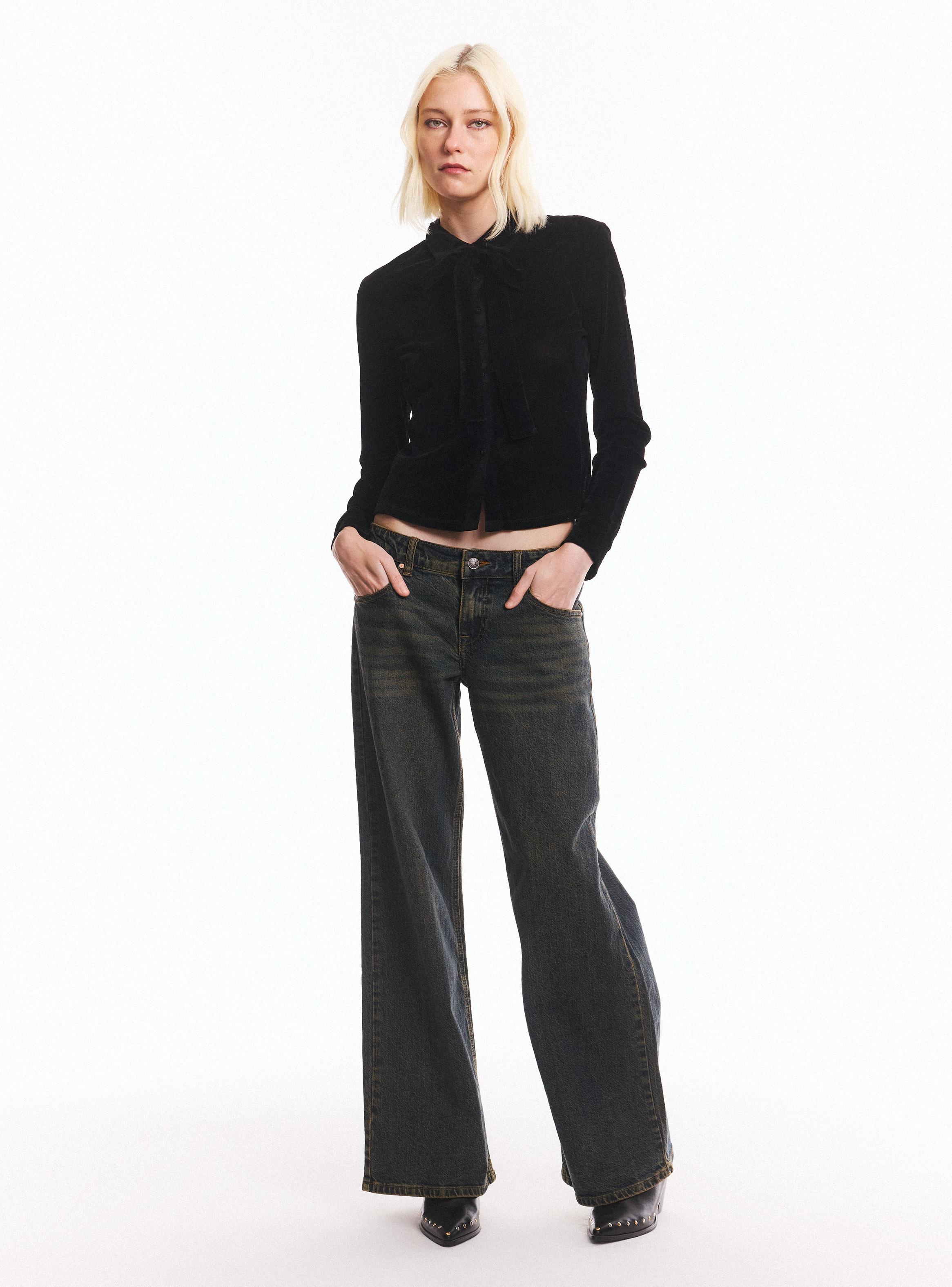 Blusa con Bufanda Terciopelo-4