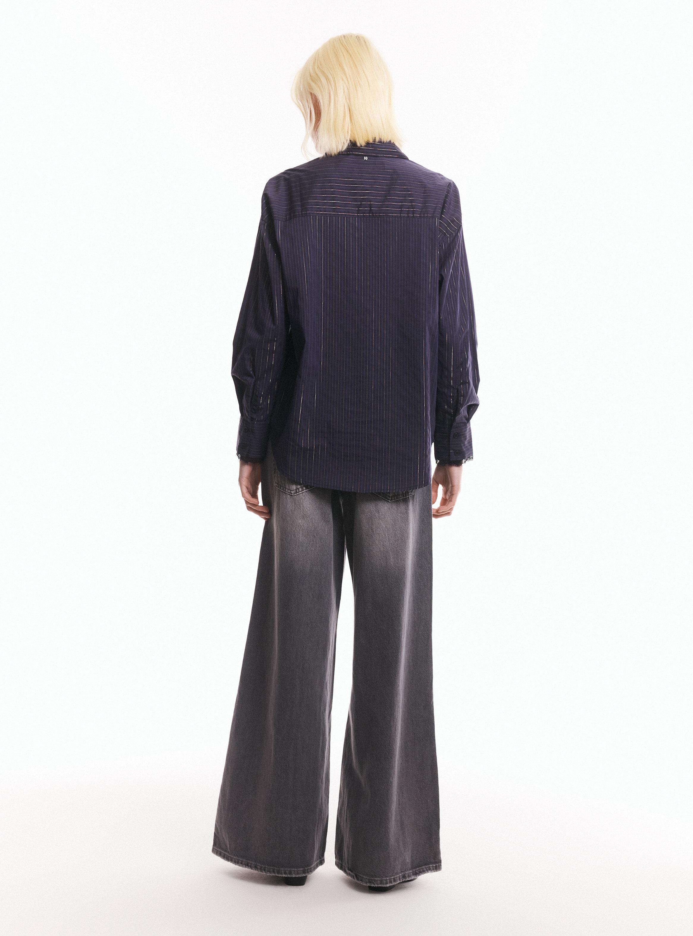 Blusa Oversize Detalle Encaje-5