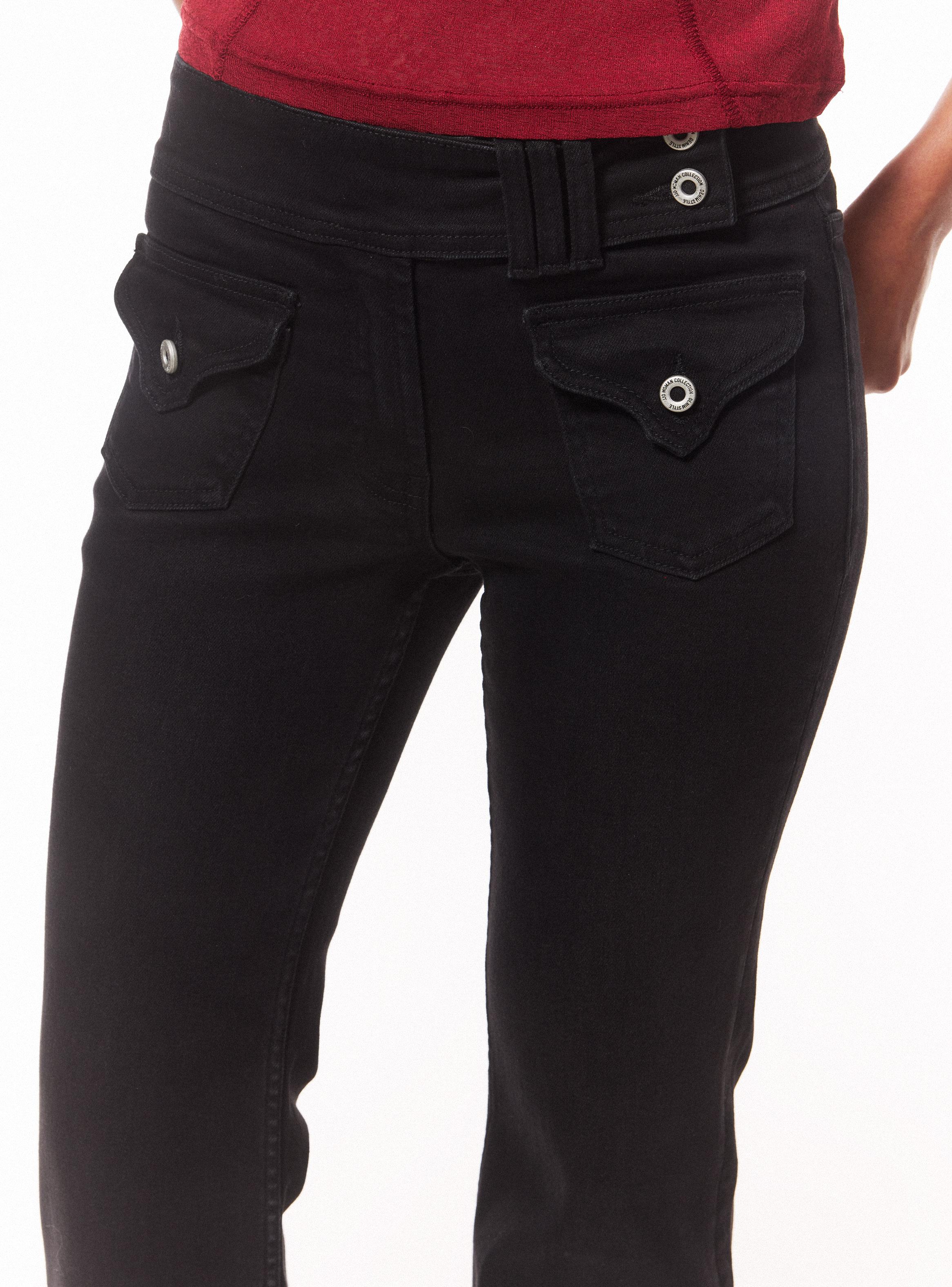 Jeans Flare con Bolsillos Delanteros-2