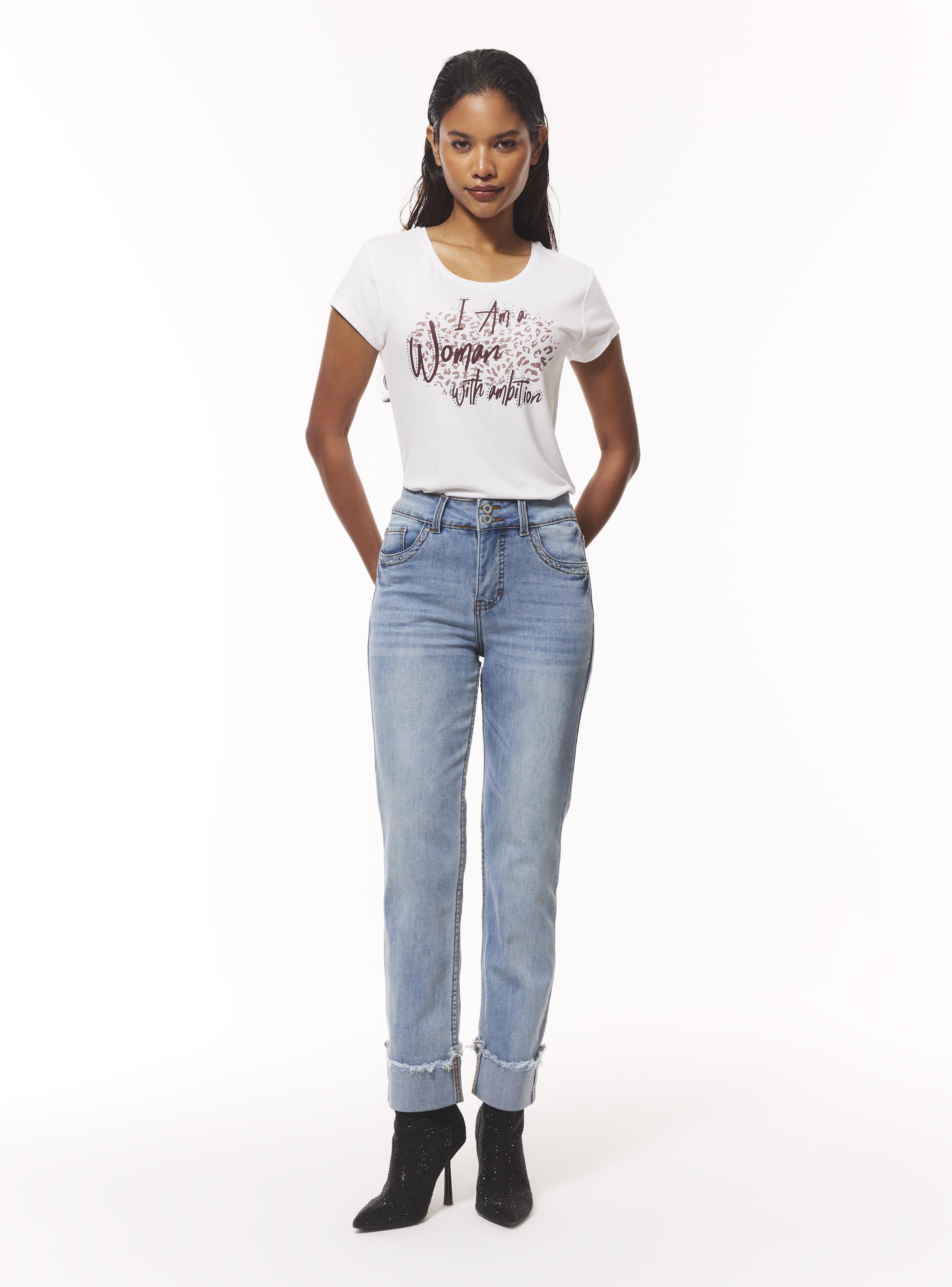 Jeans Slim Push Up con Bolsillo con Pedrería-4