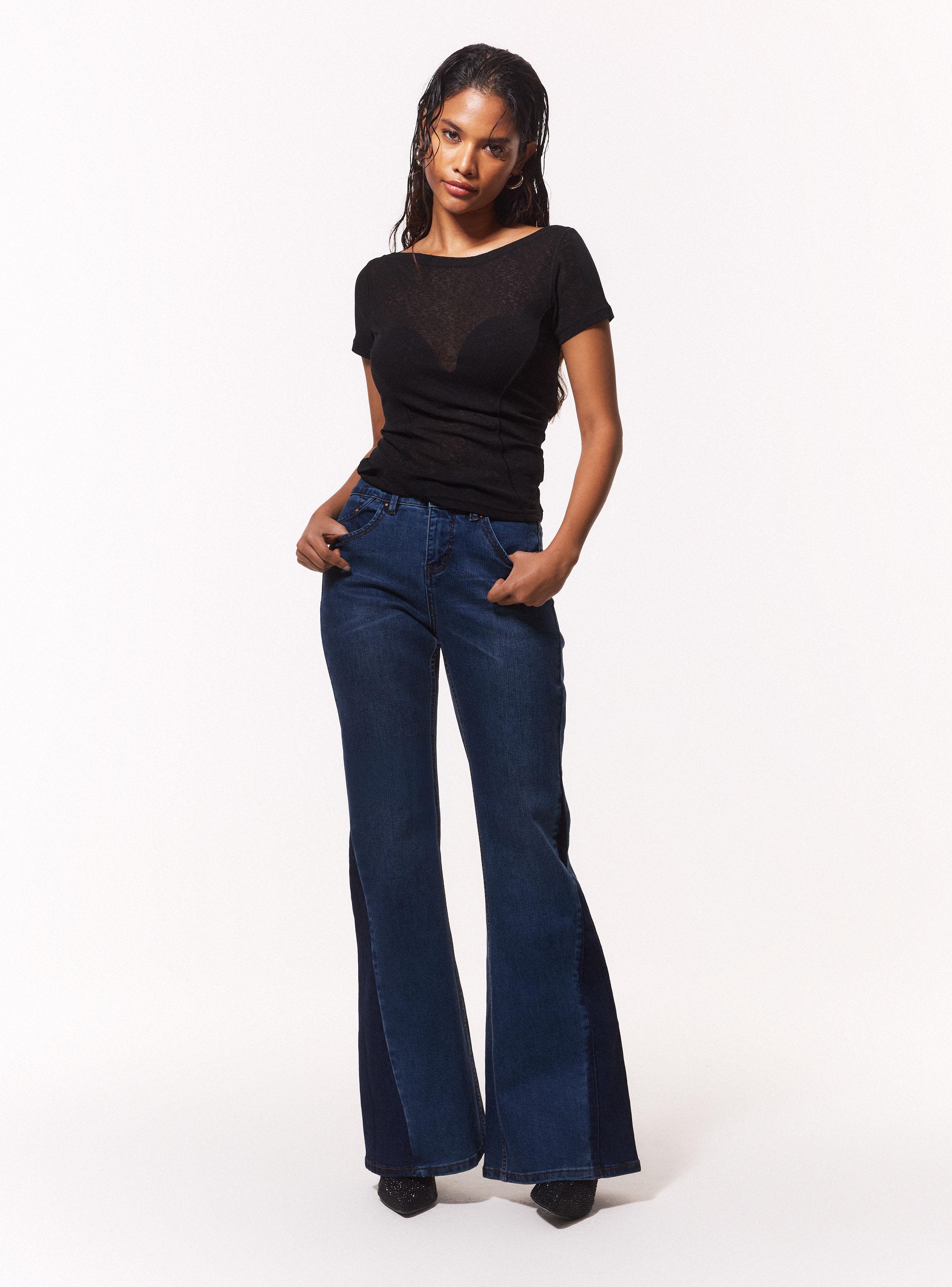 Jeans Flare con Reserva en la Bota-4