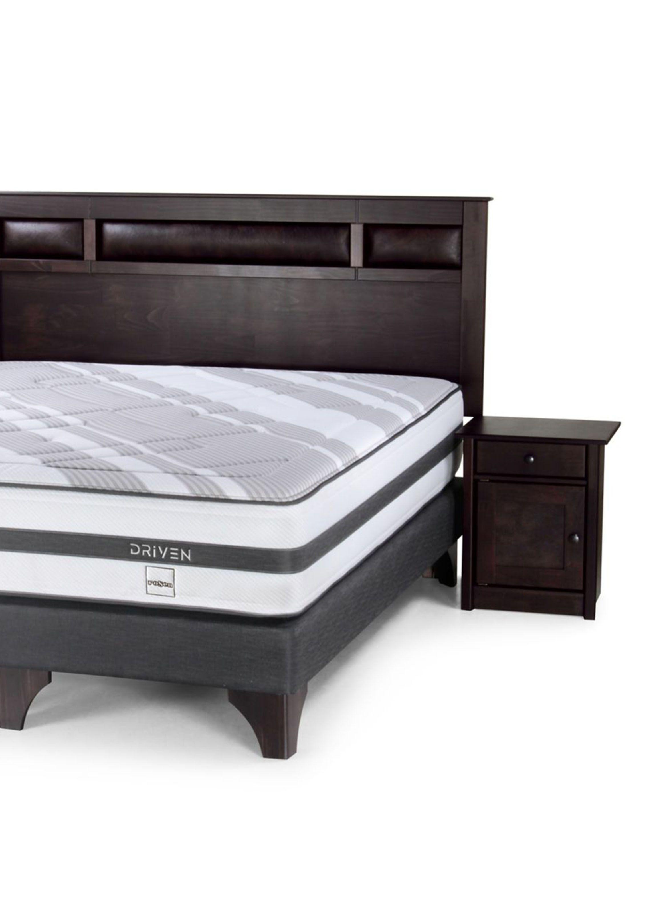 Cama Europea Driven 2 Plazas Base Dividida + Set Muebles Bilbao-1