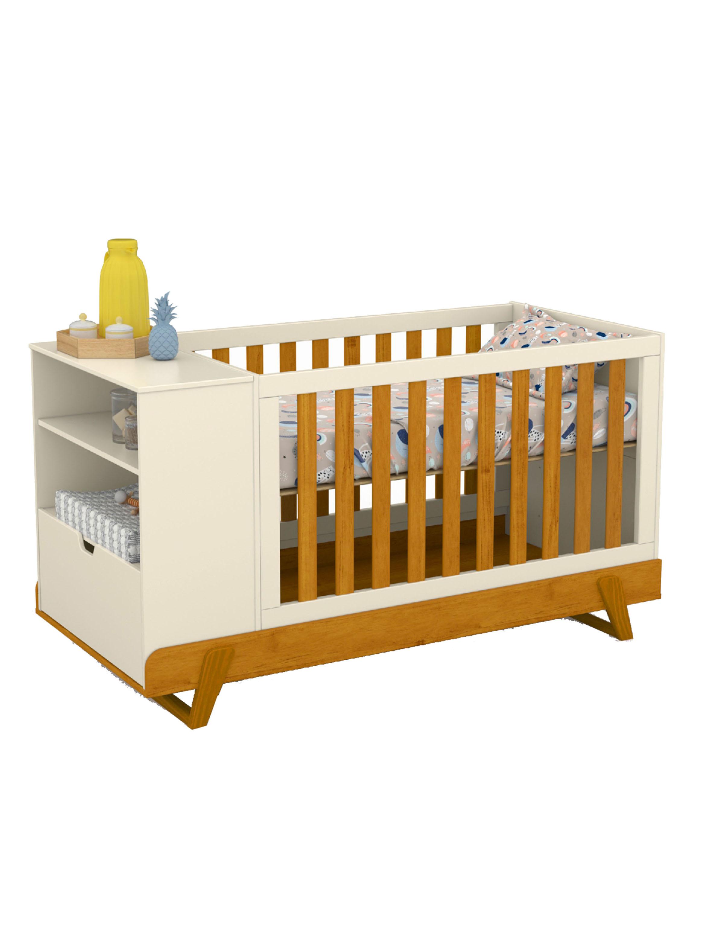 Cuna Multifunción Max Miel Beige Eco Wood-0