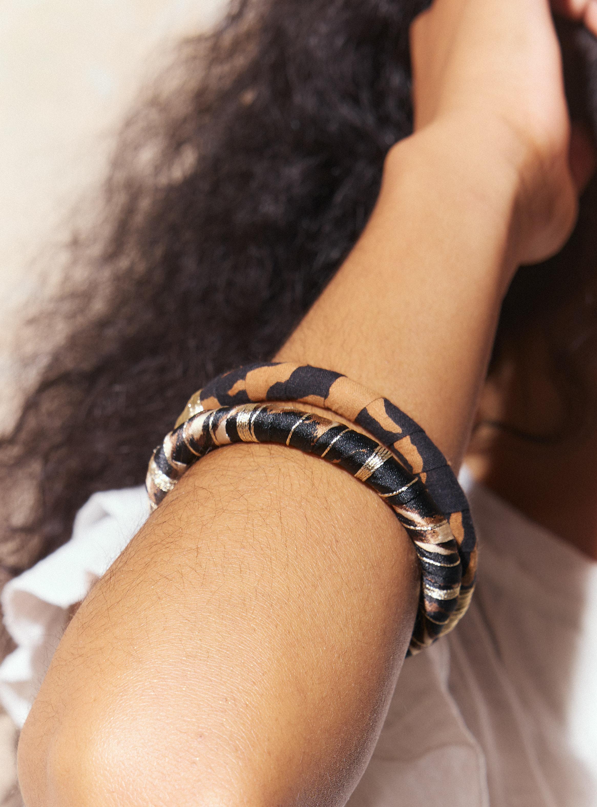 Pulsera Pack Forradas en Tela Estampada-1