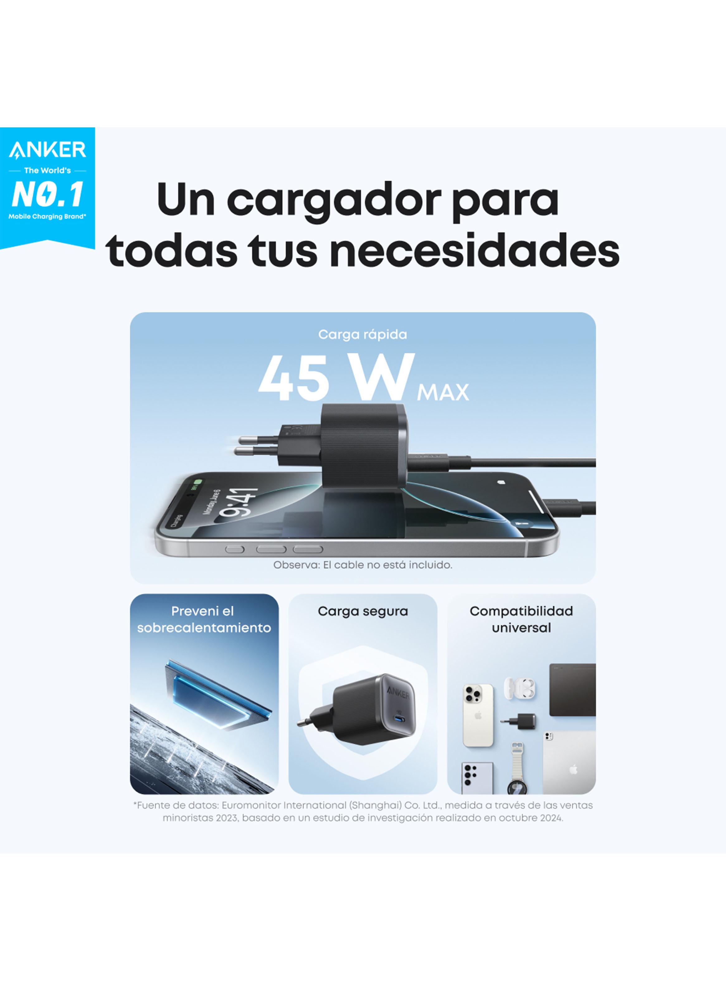 Cargador Nano Pro 45W 1P Negro-2
