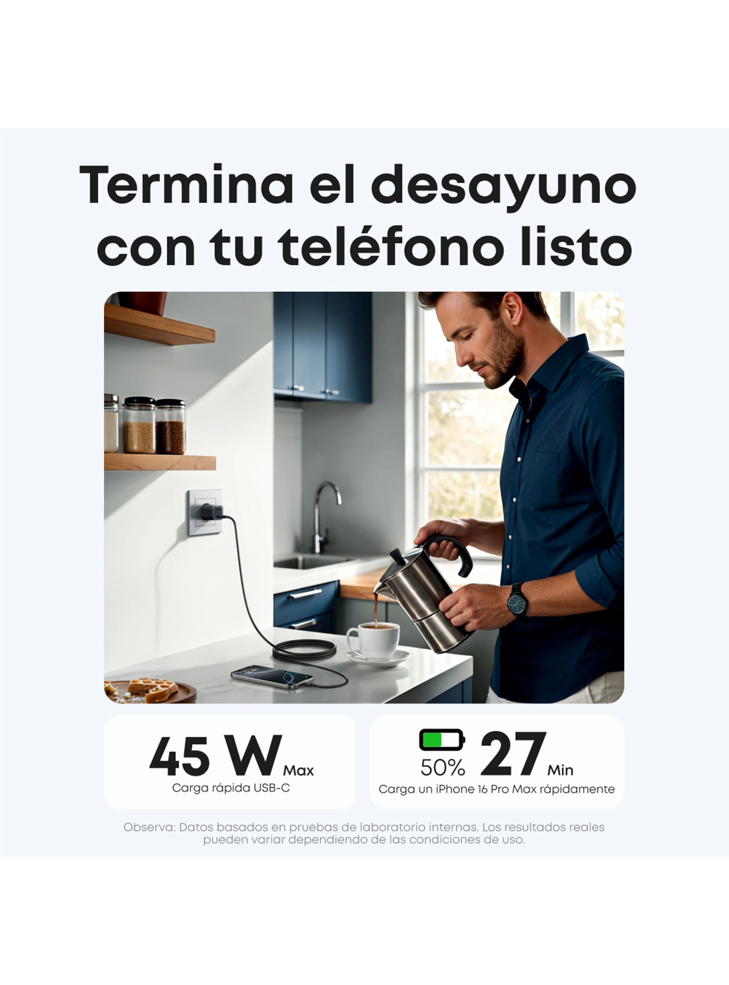 Cargador Nano Pro 45W 1P Negro-3