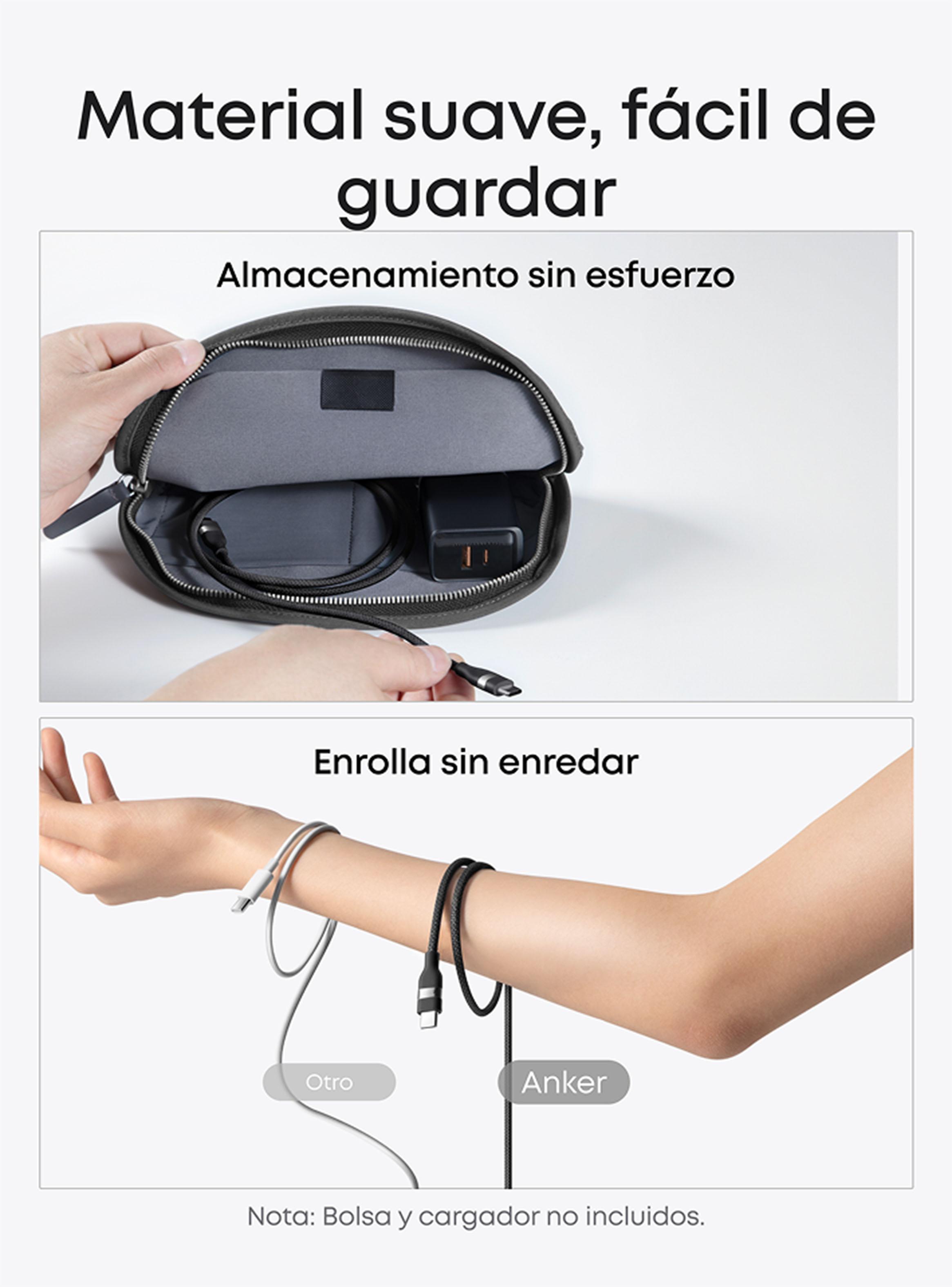 Cable Cargador 240W USB-C a USB-C 1m Negro-2