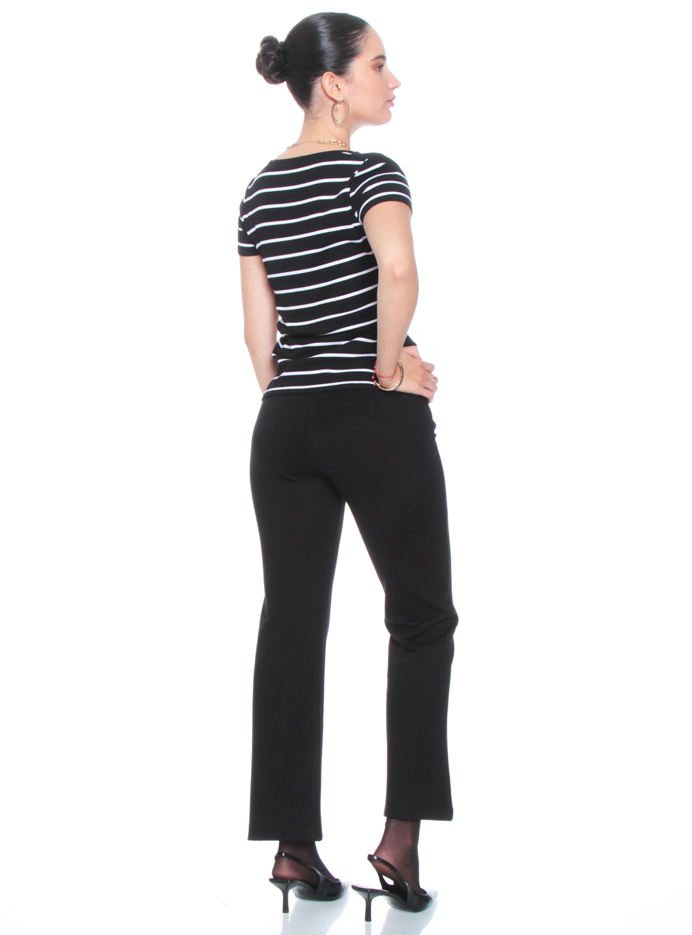 Calza Recto con Corte en Delantero y Doble Broche-4