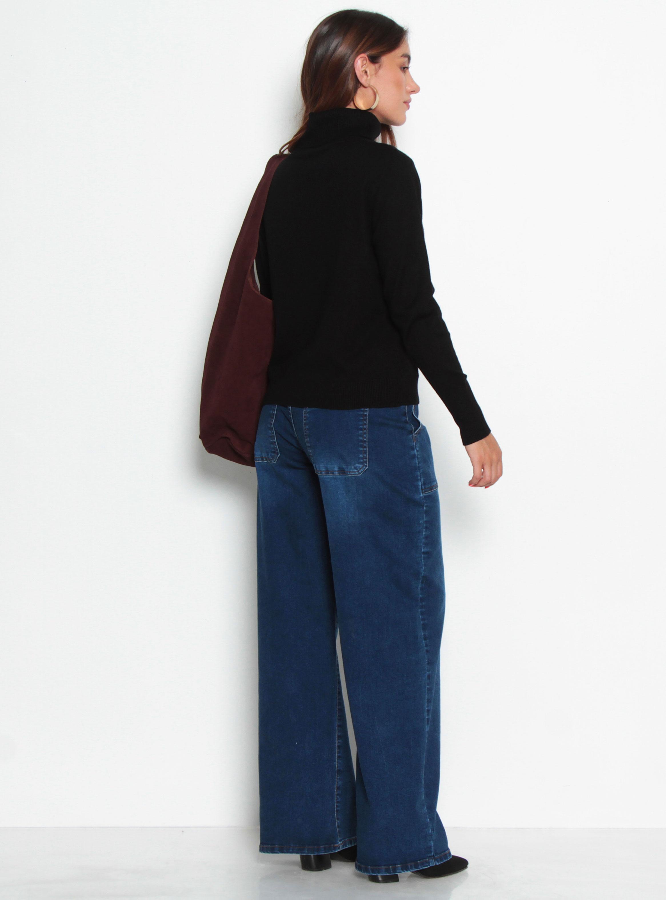 Jeans Cargo Recto Básico Pretina Media Dos Botones 347-4