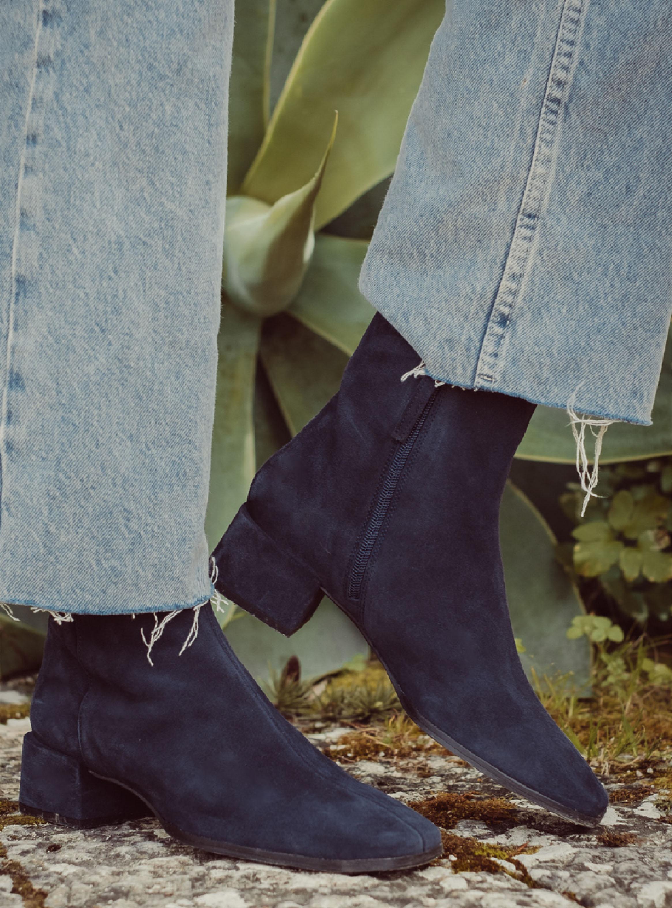 Botín Cuero Megan Blue Mujer-1