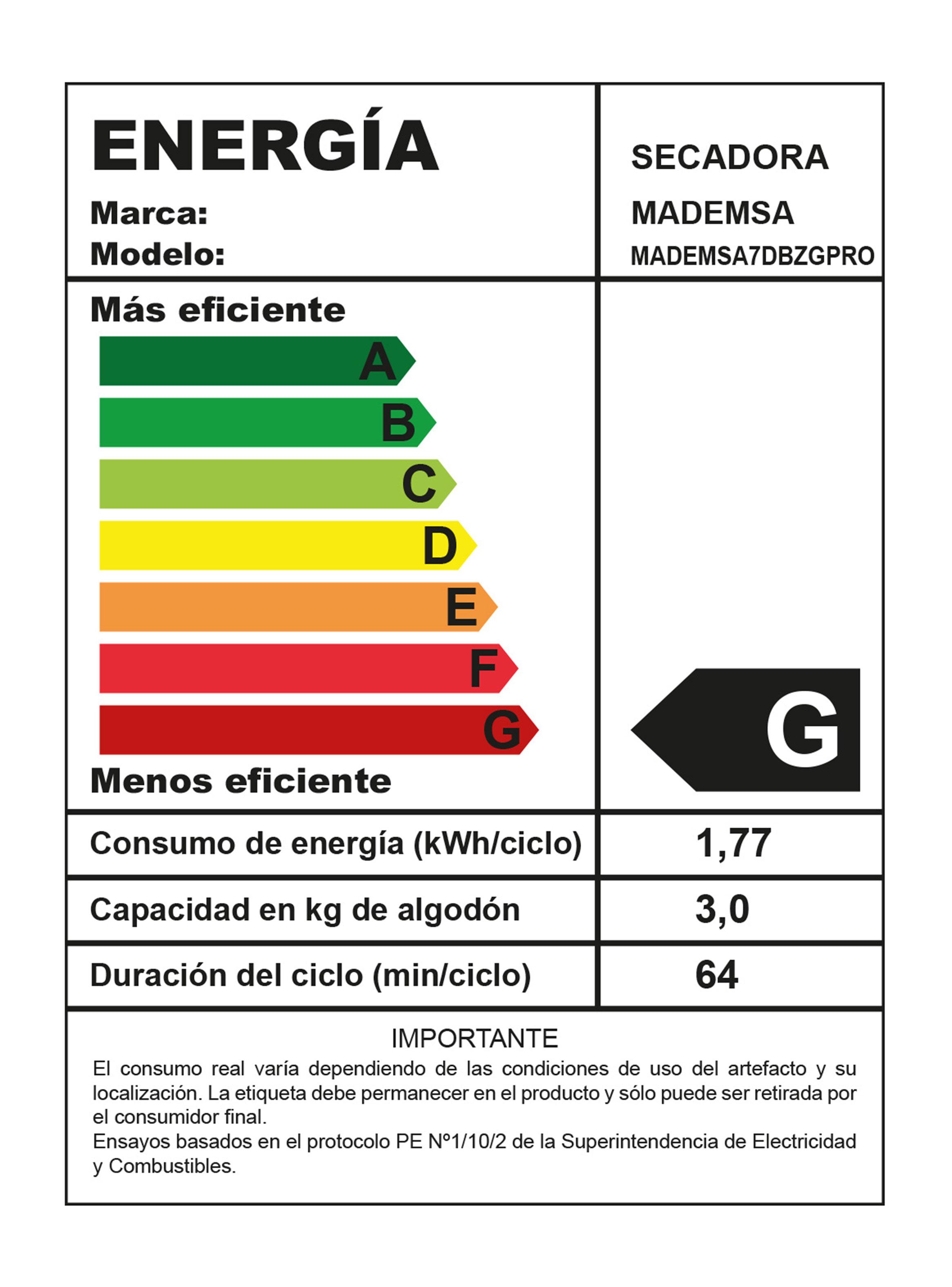 Secadora Carga Frontal 7 kg 7DBZG Pro Blanco-6