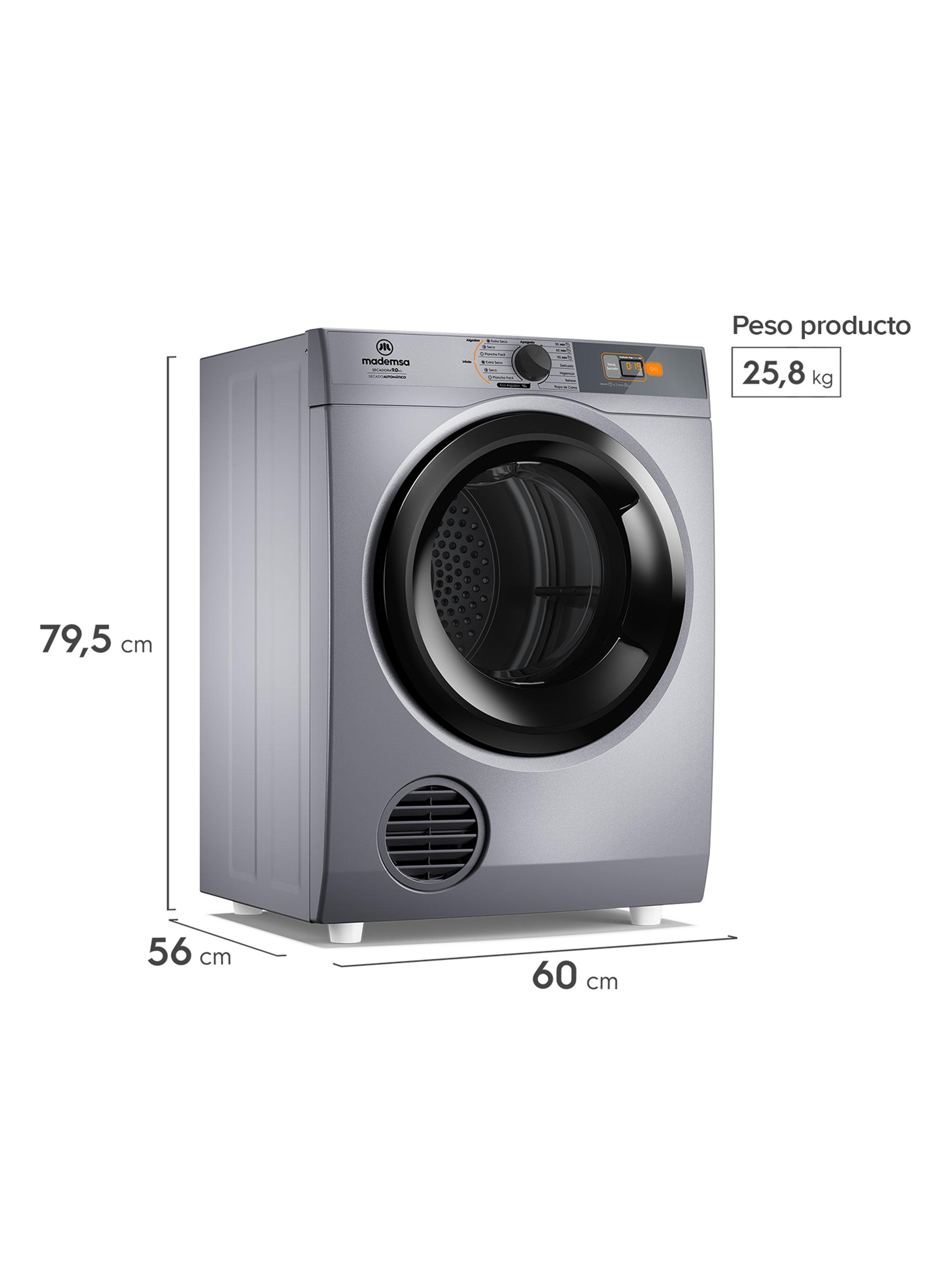 Secadora Carga Frontal 9 kg 9DMZG Pro Gris-2