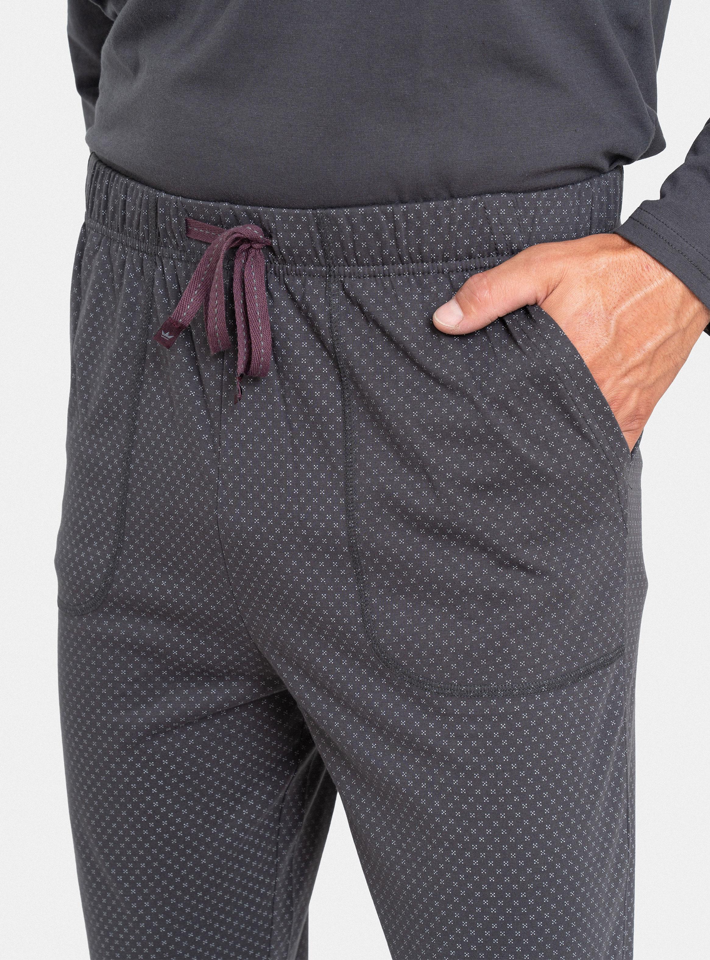 Pijama Largo Jersey Algodón Cuello Redondo-3