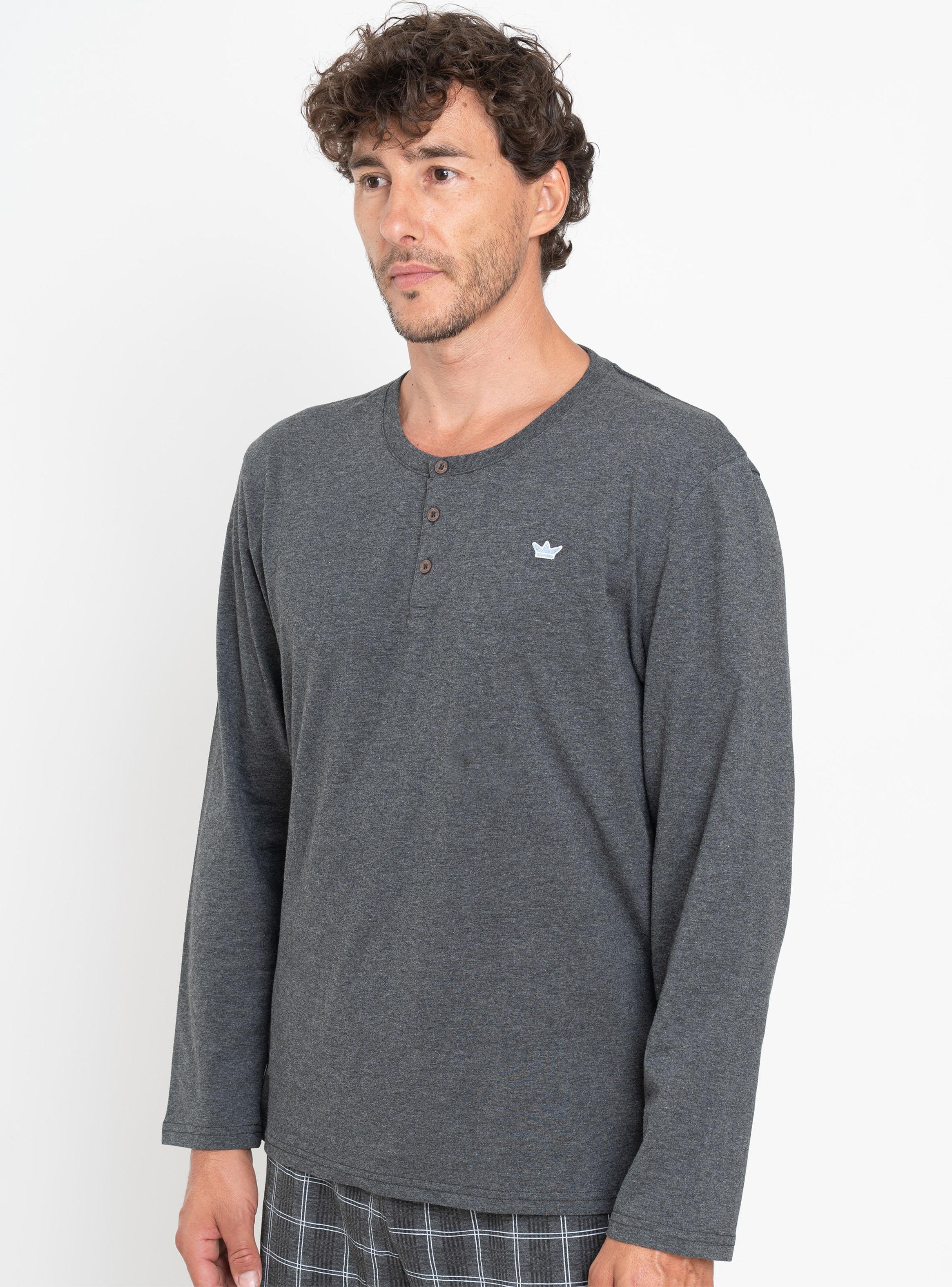 Pijama Largo Abotonado Jersey Algodón-2