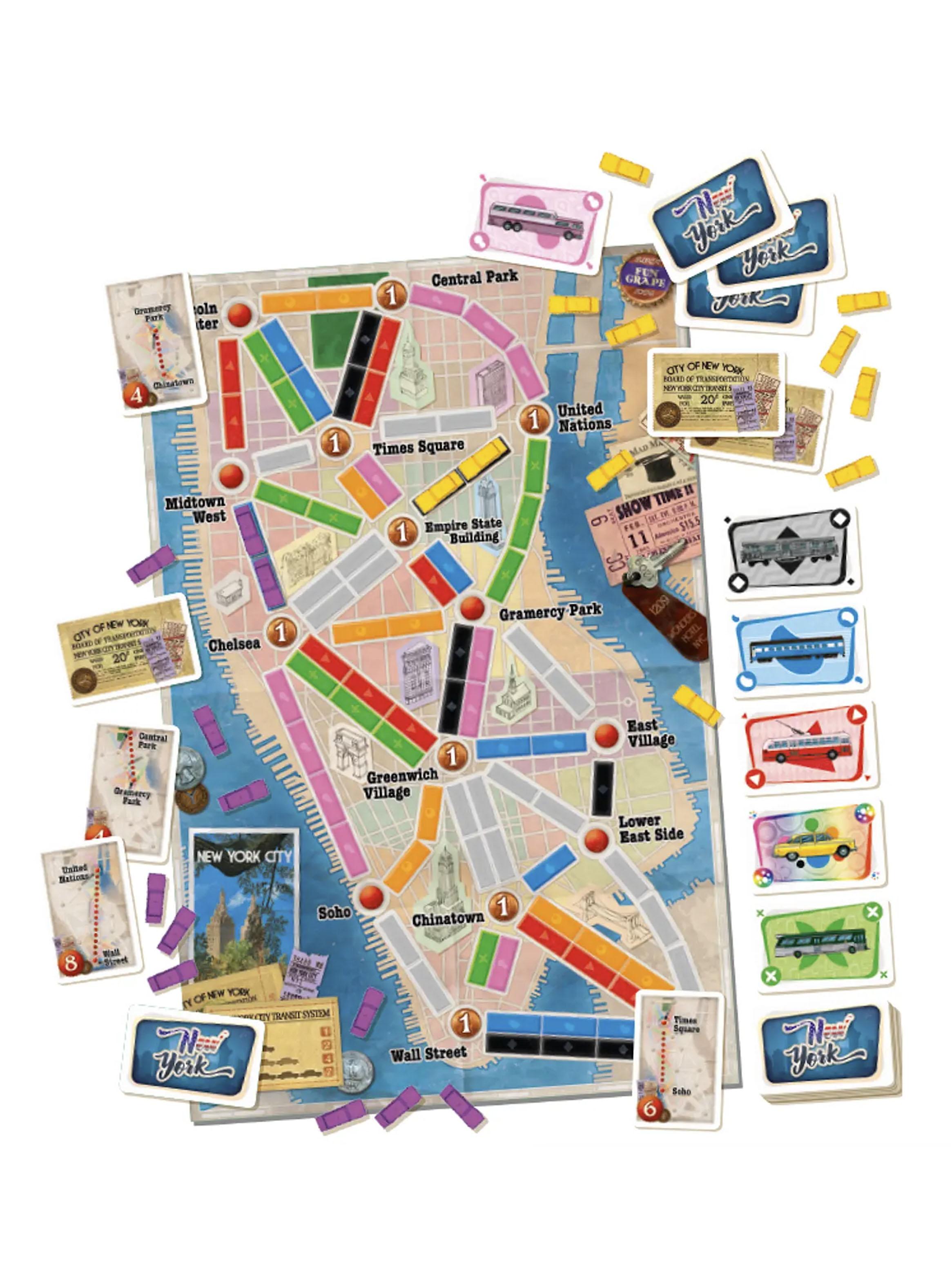 Juego de Mesa ¡Aventureros al Tren! New York-1