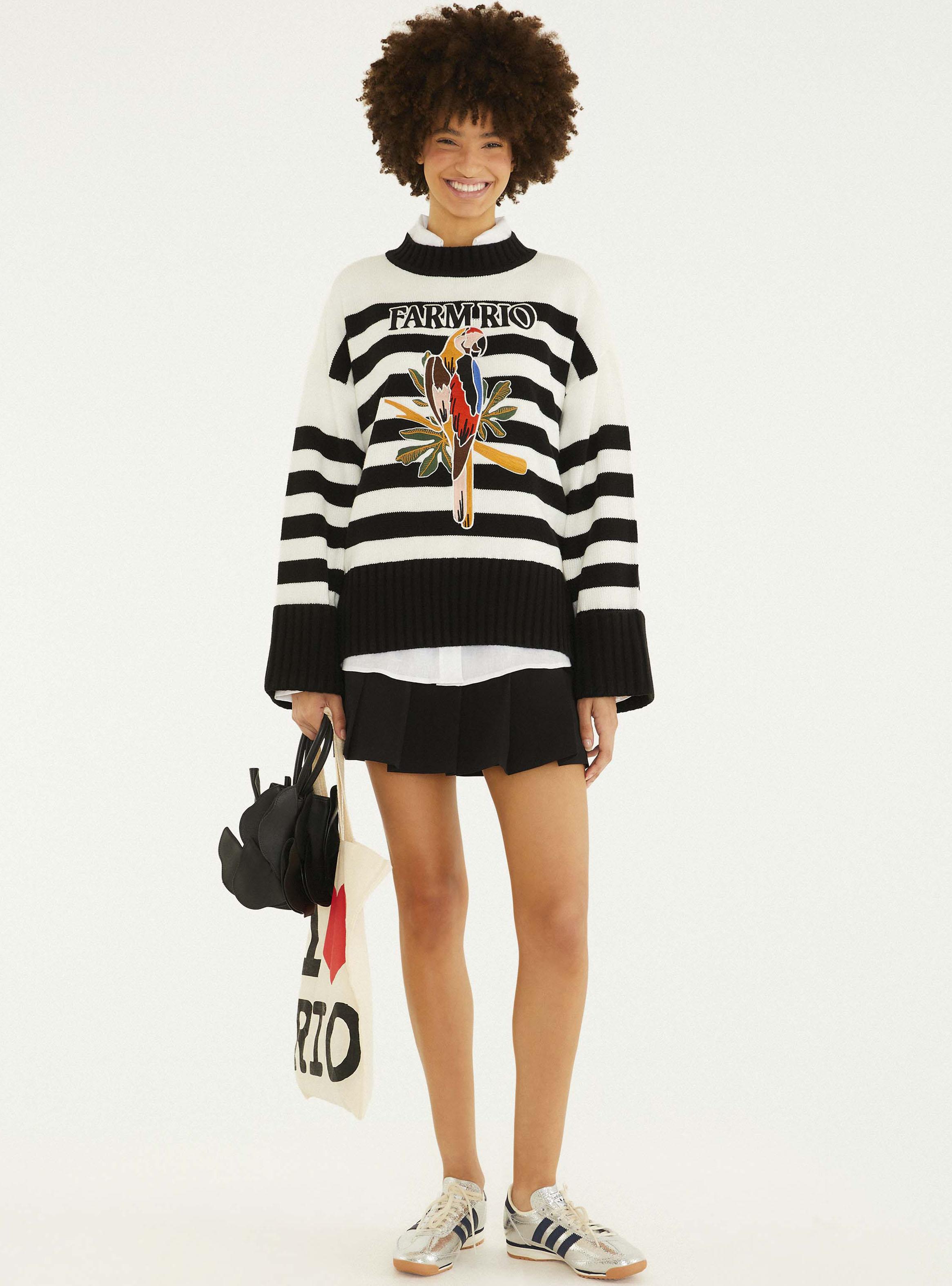 Sweater Rayado con Loro Tropical-3