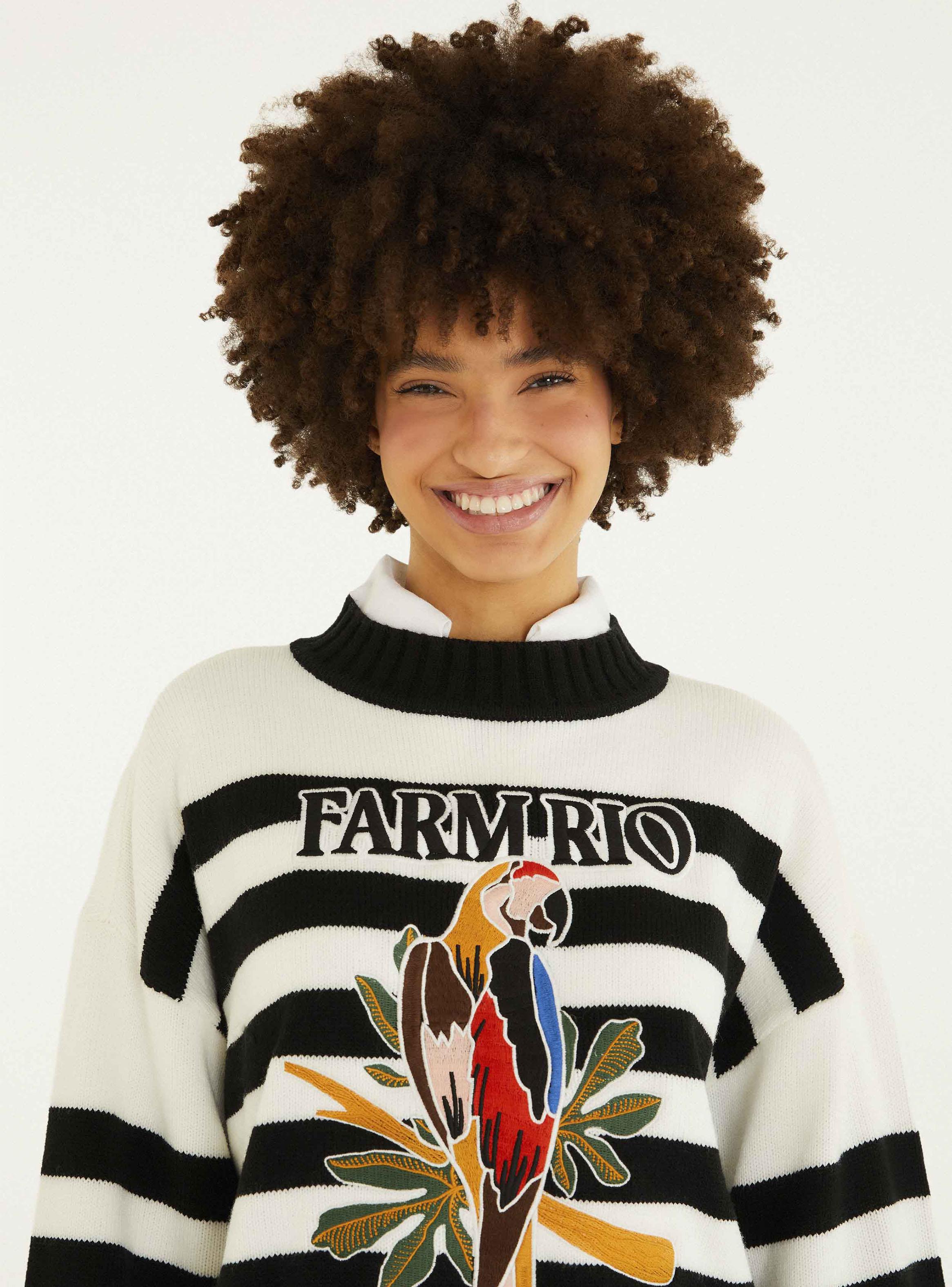 Sweater Rayado con Loro Tropical-2