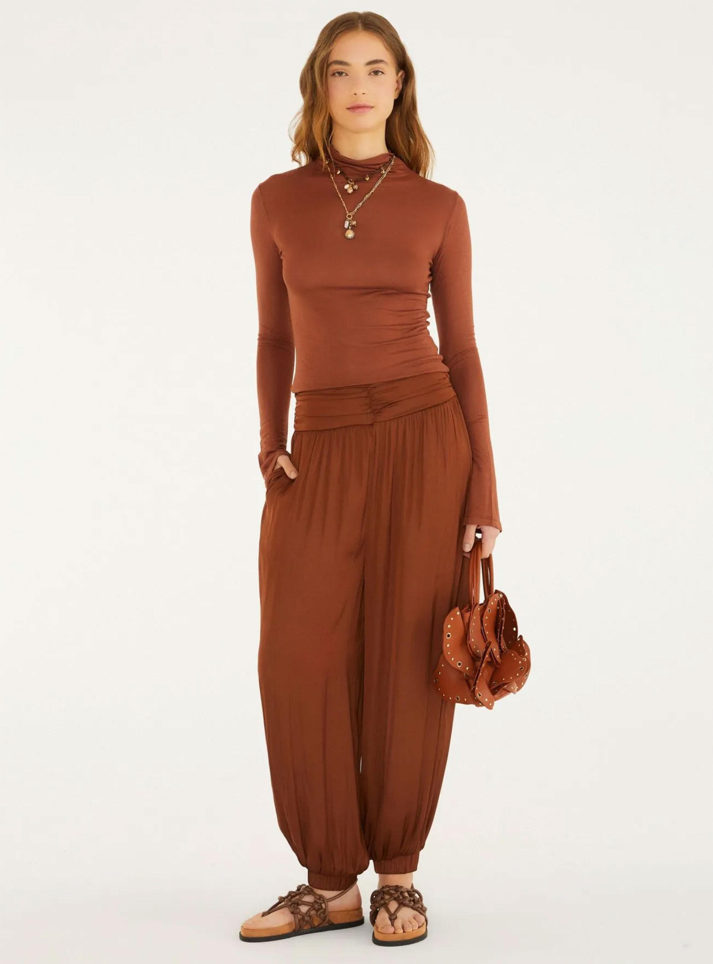 Pantalón Bombacho Pretina Ancha-3