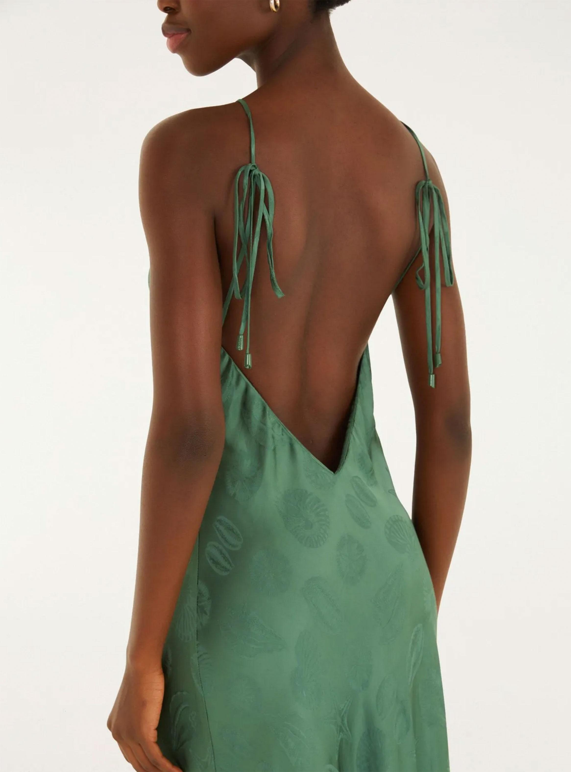 Vestido Largo Marino Texturado-3