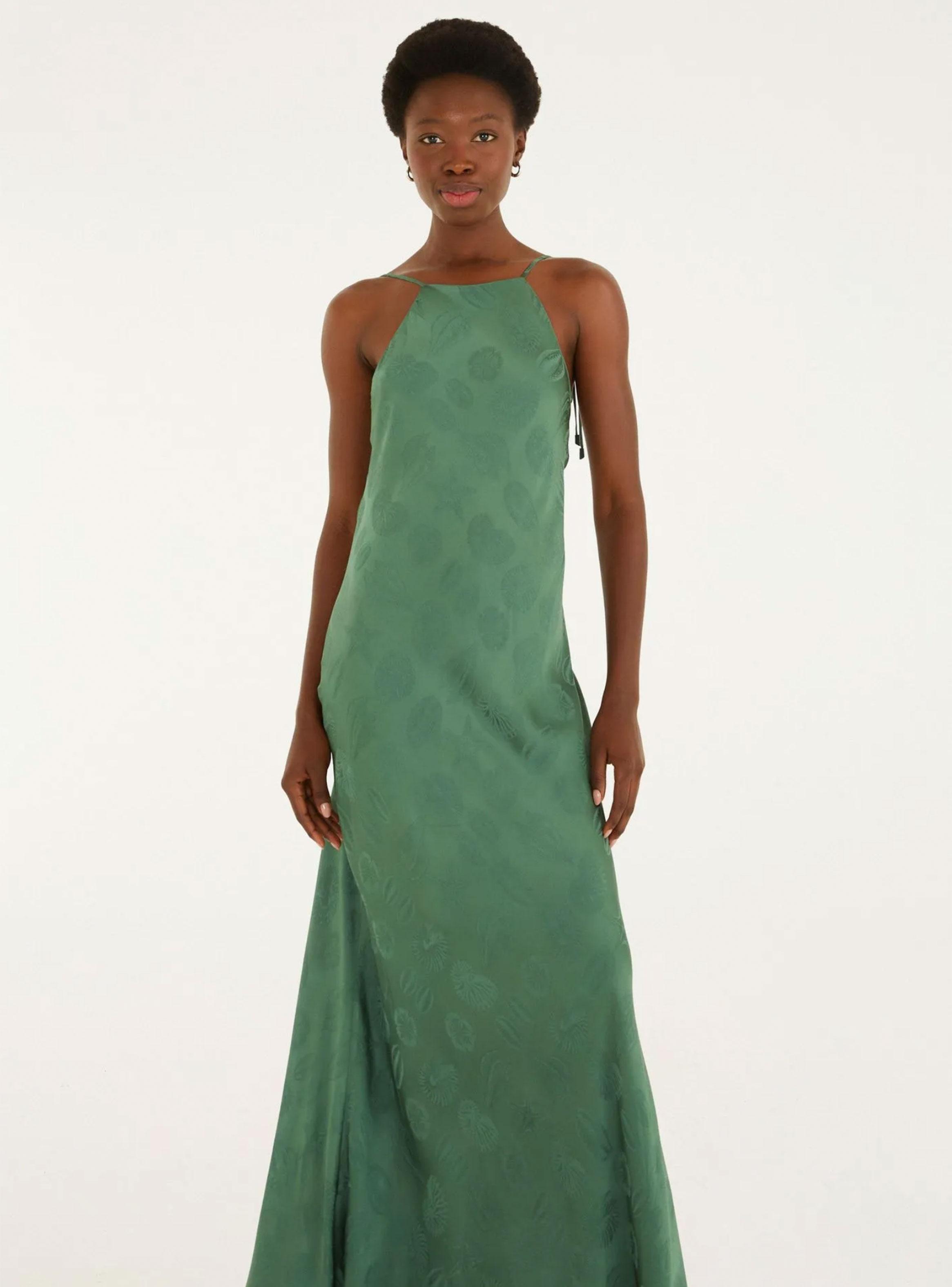 Vestido Largo Marino Texturado-2