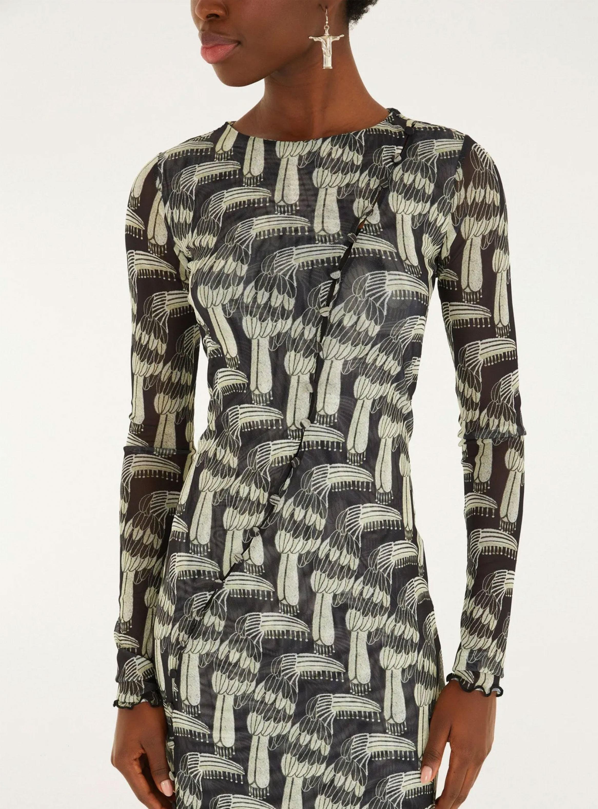 Vestido Midi con Detalle Botones Tucán-4