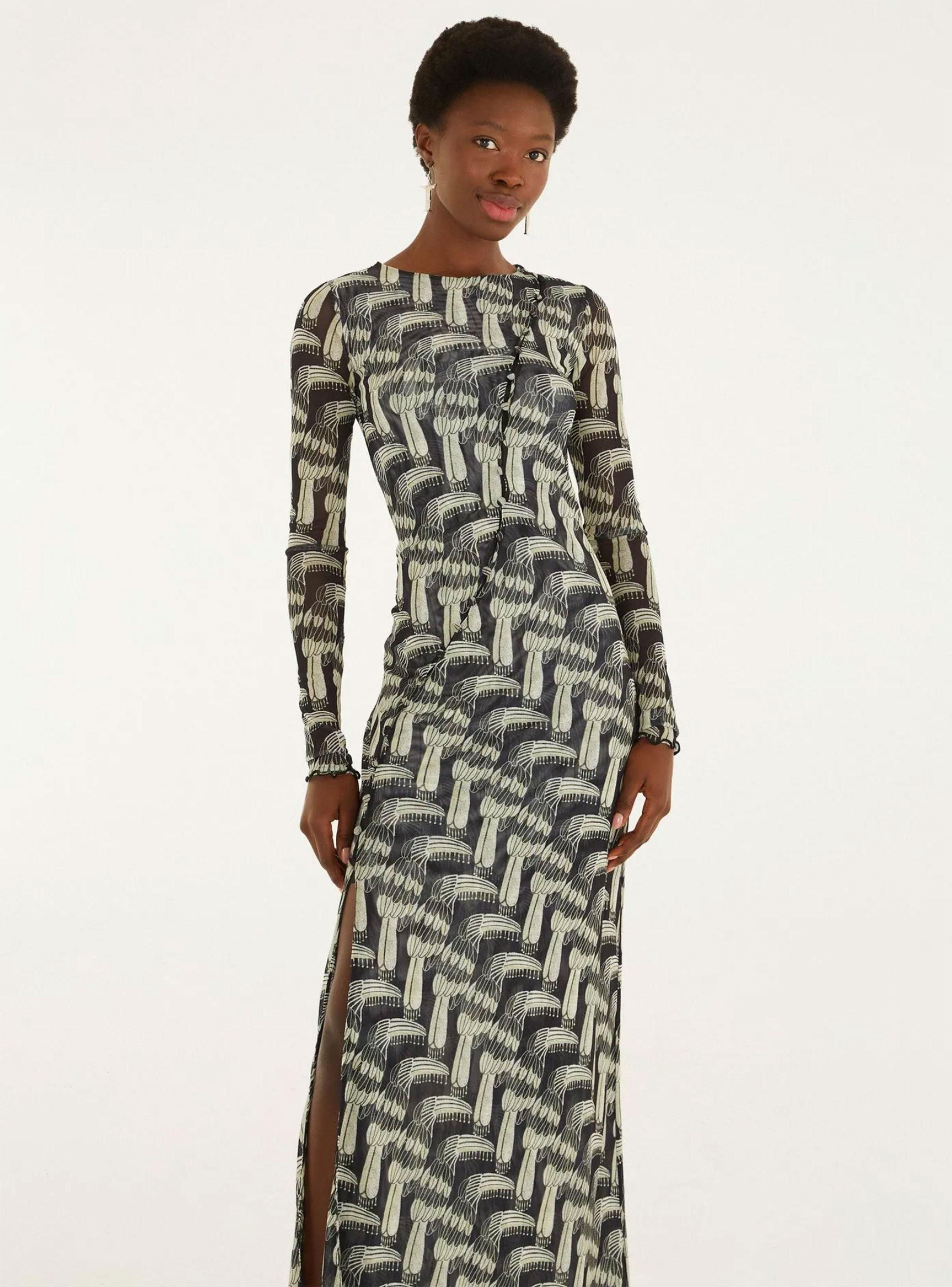 Vestido Midi con Detalle Botones Tucán-3