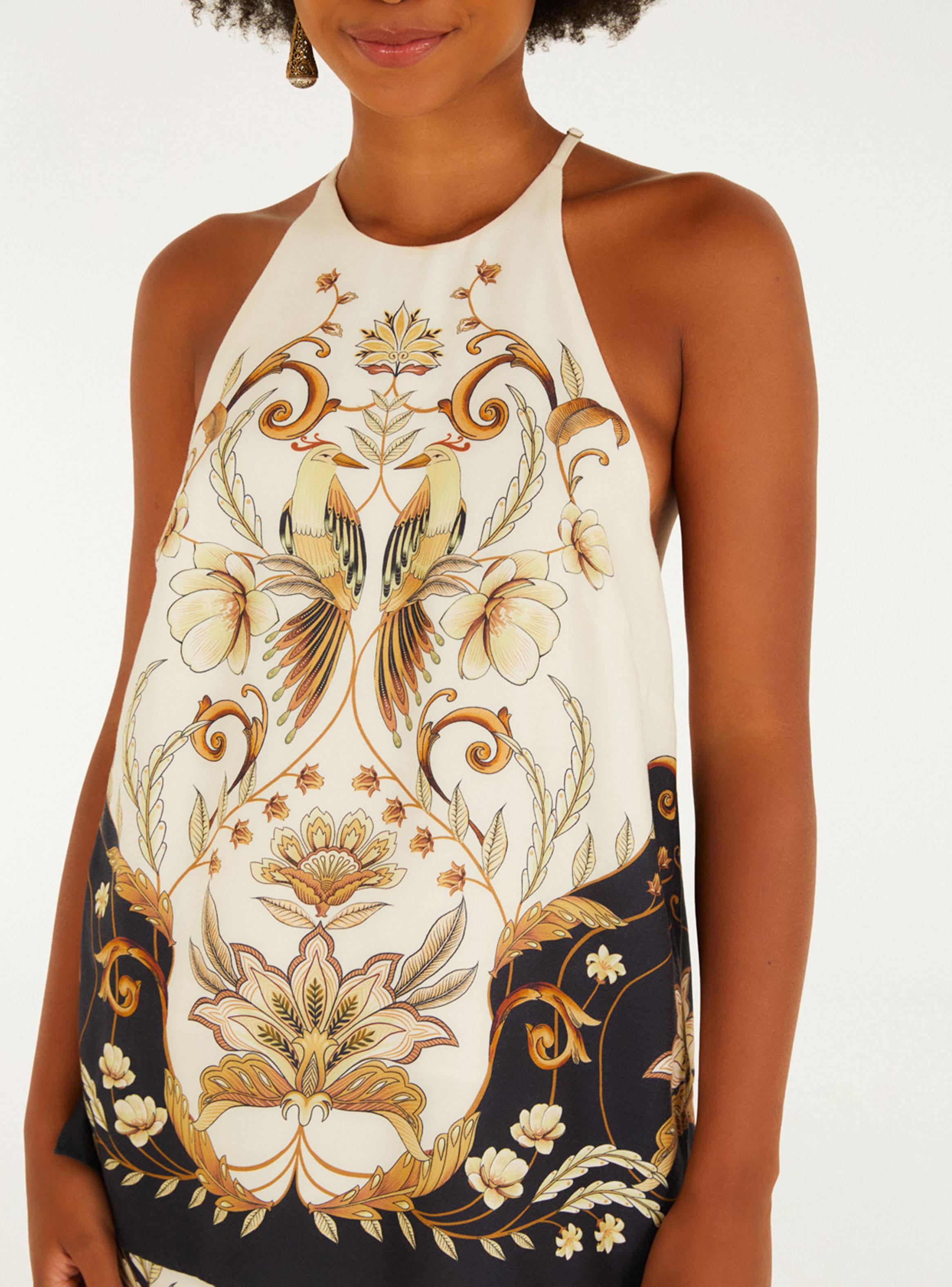 Blusa Fluida Pájaros Botánicos-2