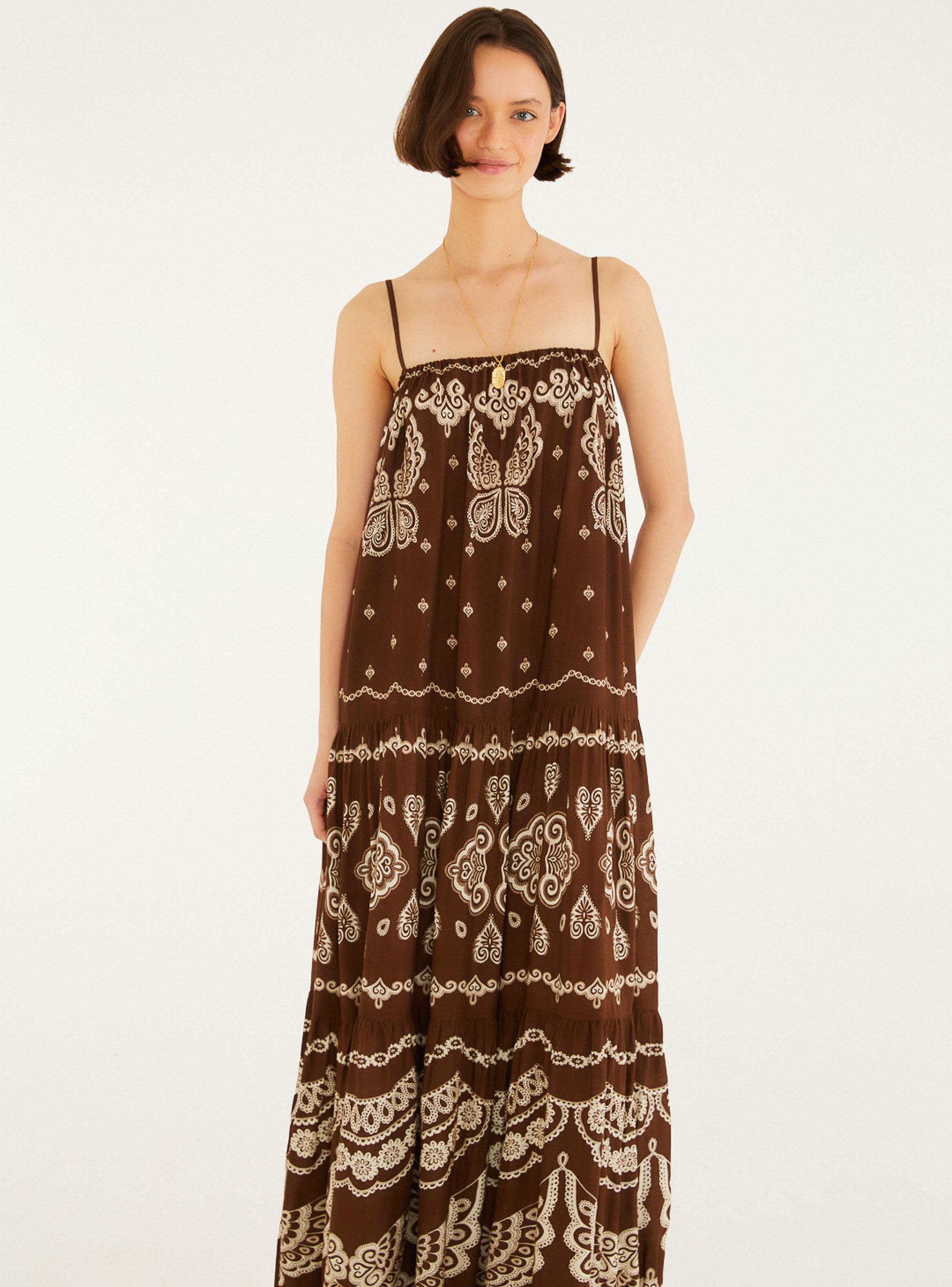 Vestido Maxi Corte Escalonado Paisley-2
