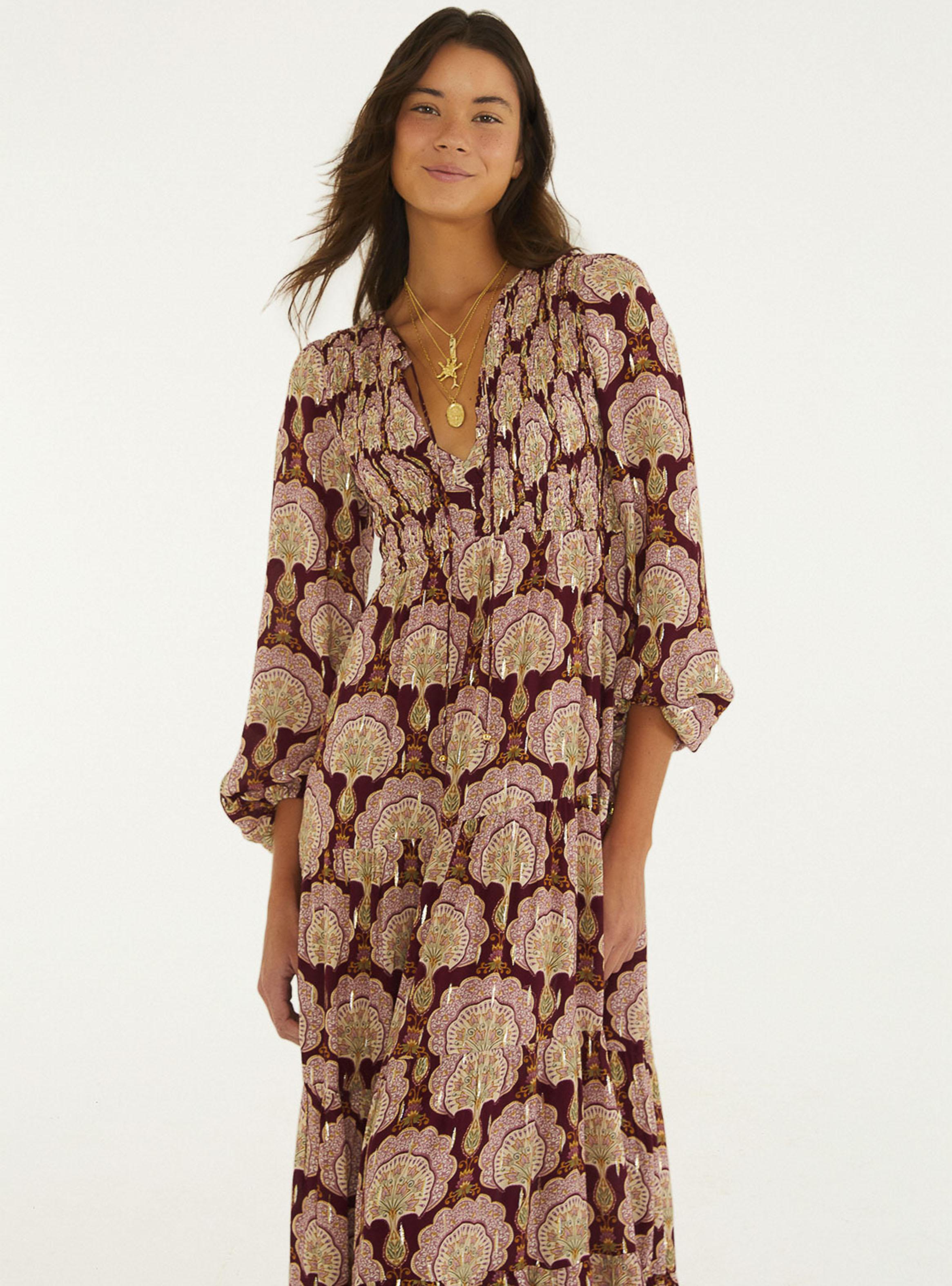 Vestido Granada Floral Vintage Fluido-2
