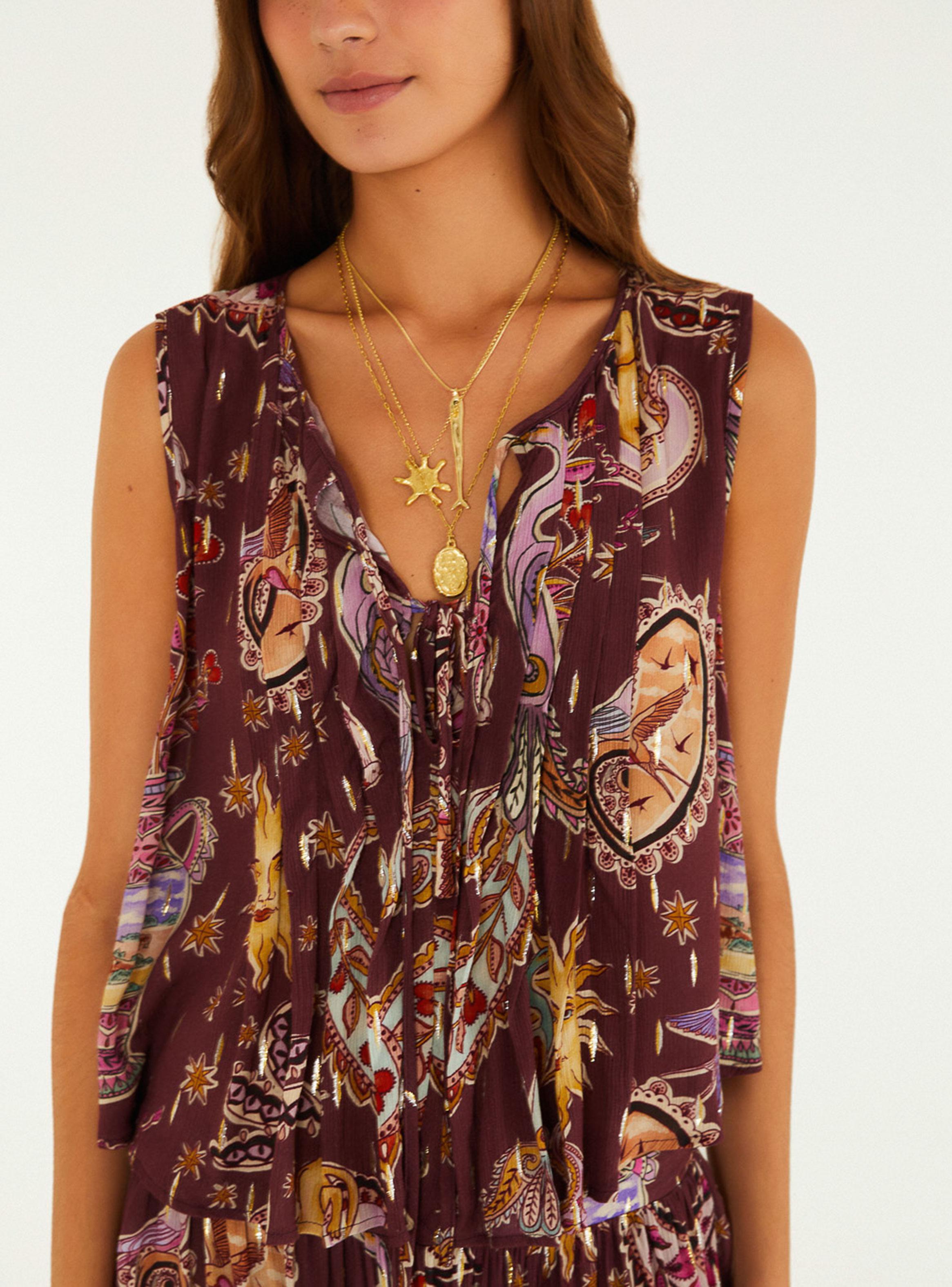 Blusa Fluida con Escote Ajustable Místico-2