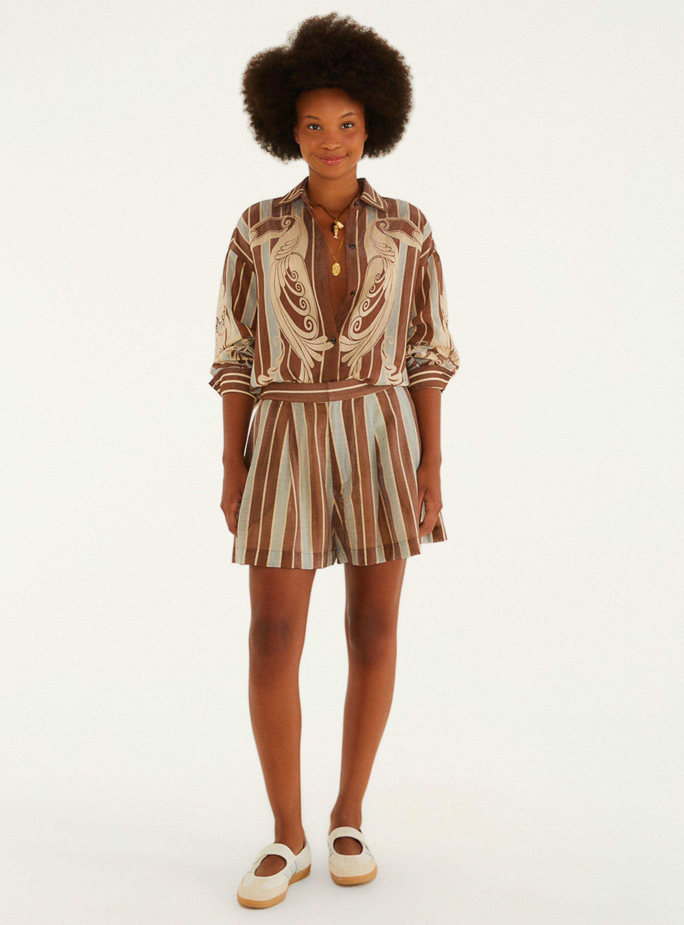 Blusa Fluida Barroco y Rayas-3